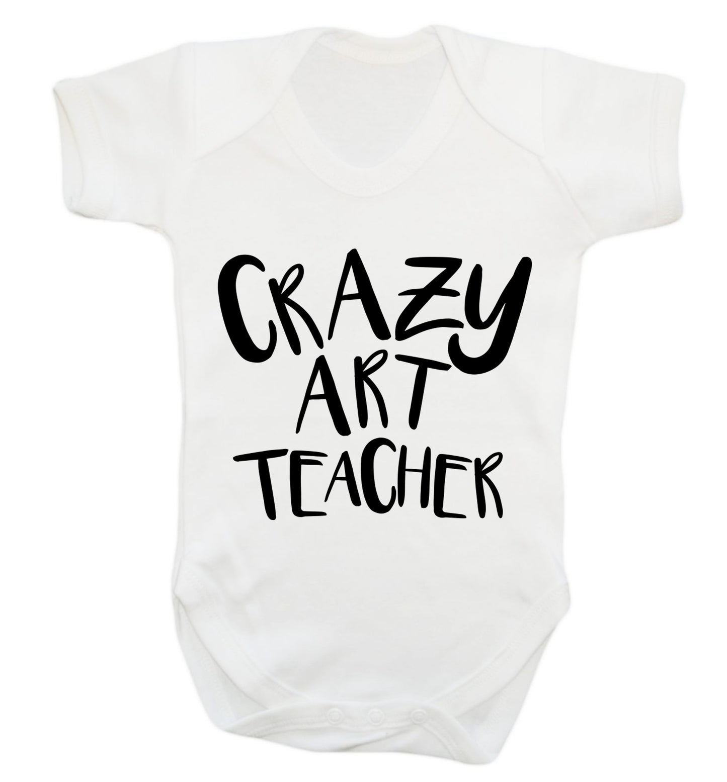 Crazy art teacher Baby Vest white 18-24 months