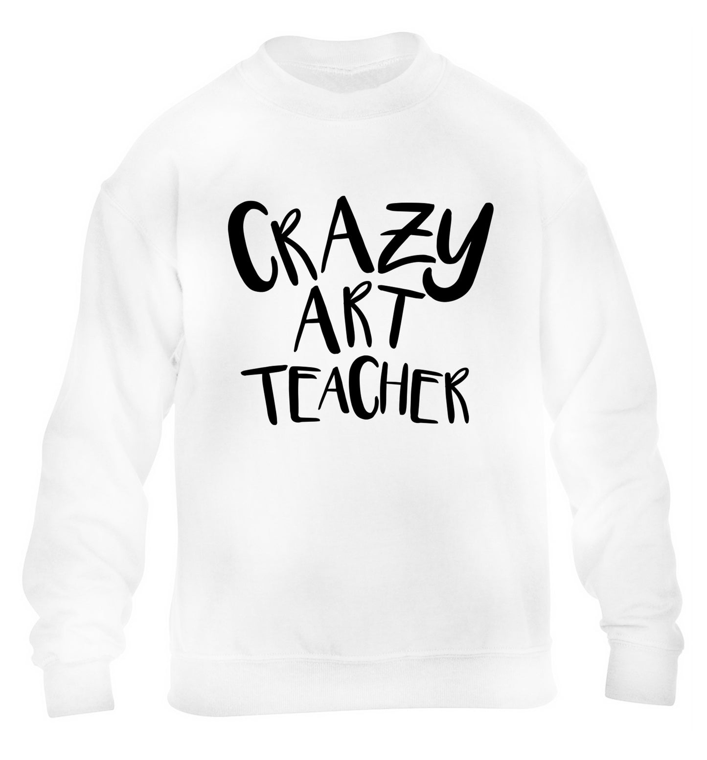 Crazy art teacher children's white sweater 12-13 Years