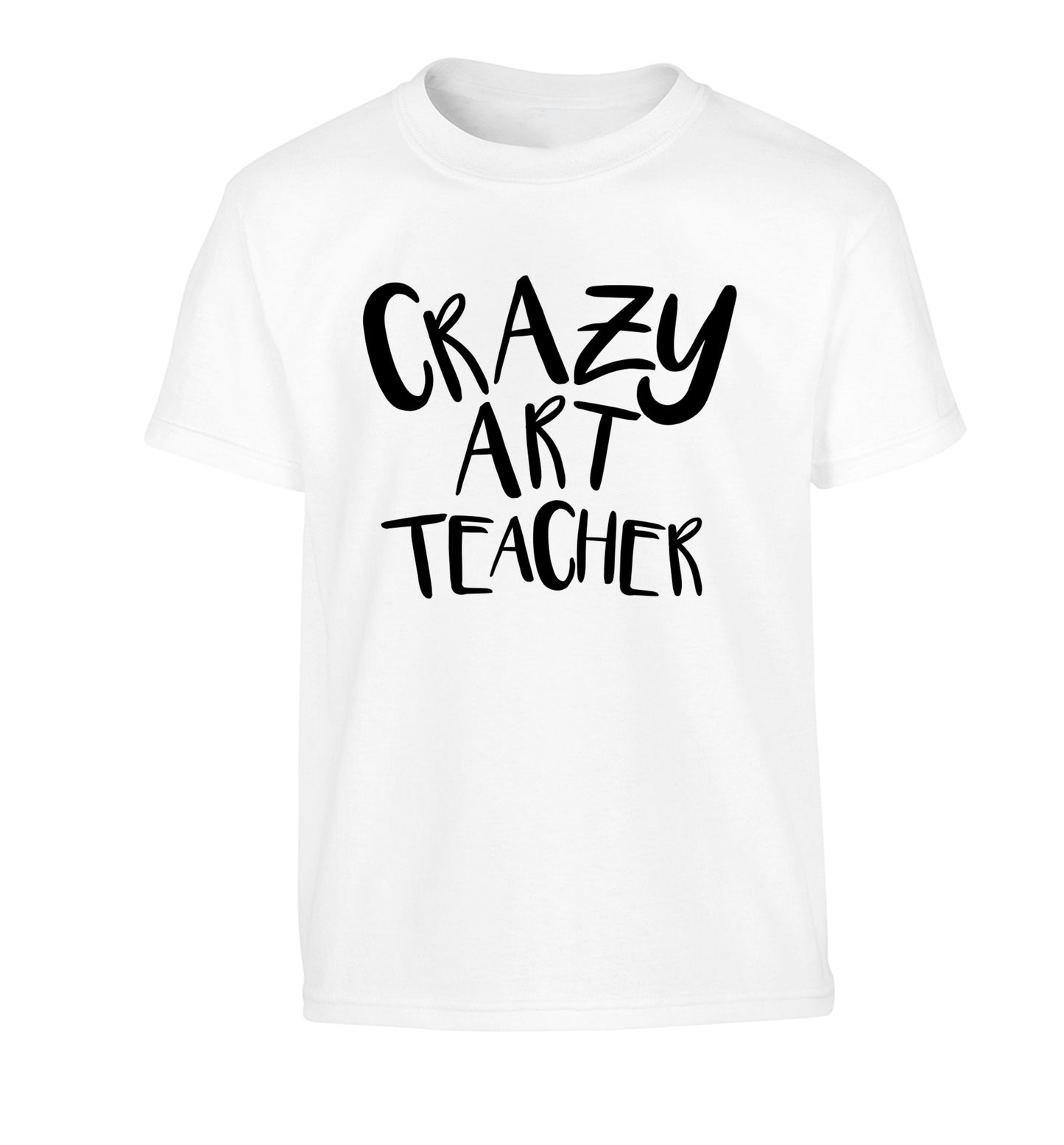 Crazy art teacher Children's white Tshirt 12-13 Years