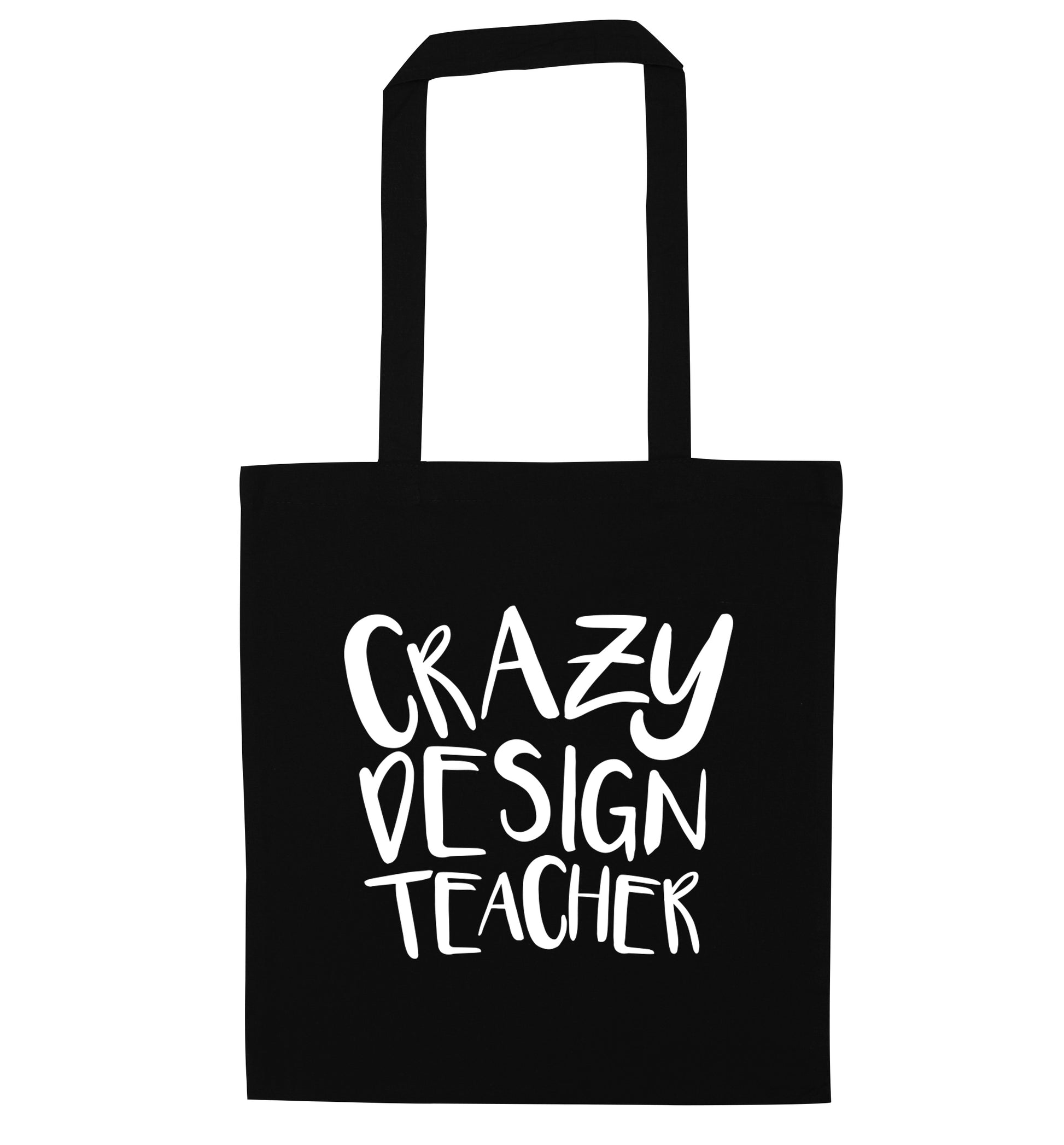 Crazy design teacher black tote bag