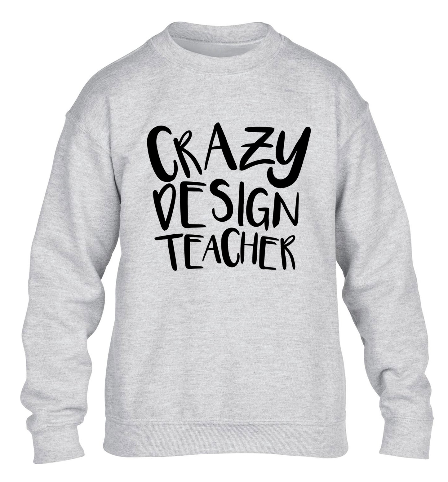 Crazy design teacher children's grey sweater 12-13 Years