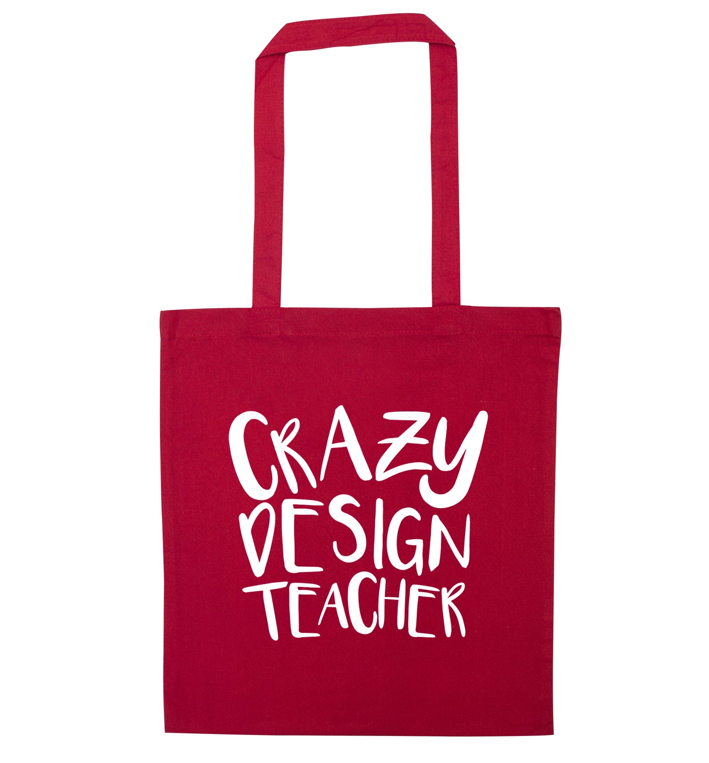 Crazy design teacher red tote bag