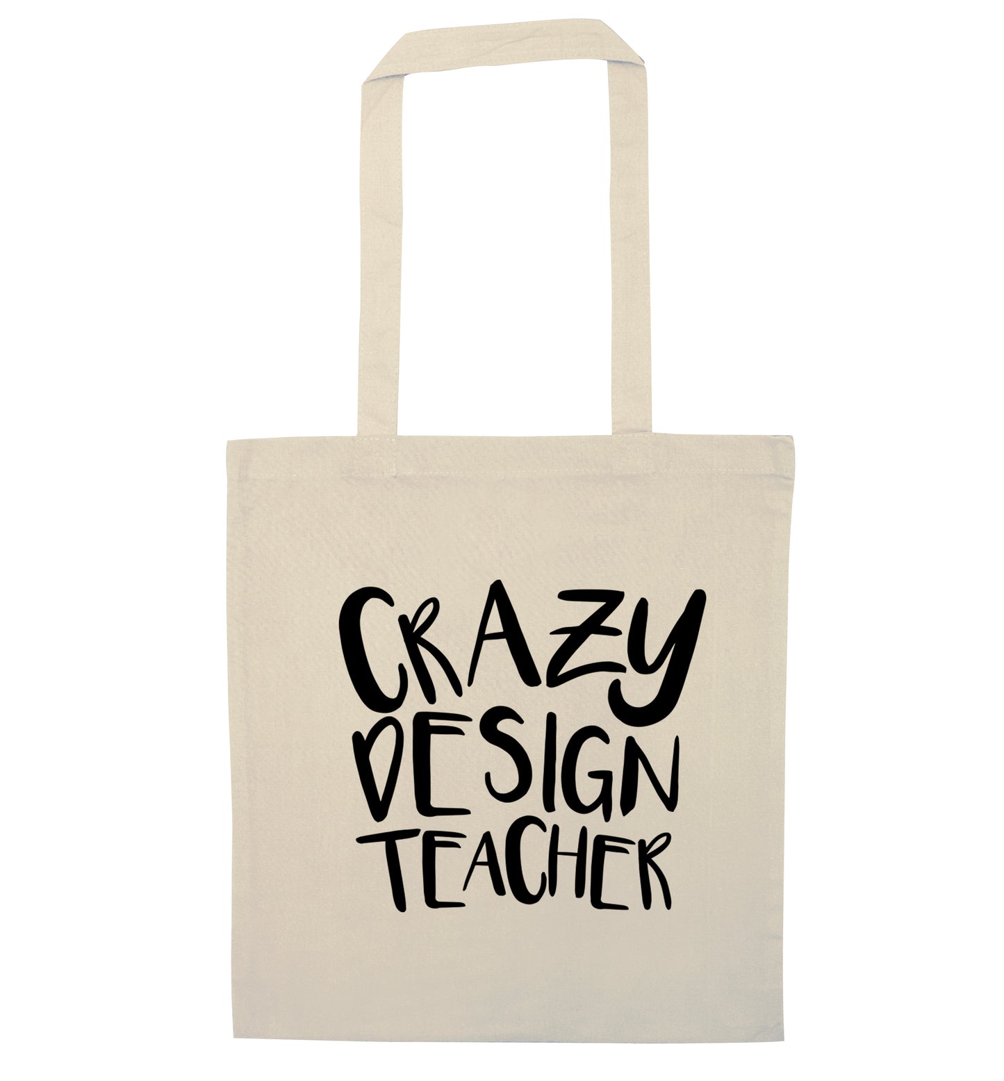 Crazy design teacher natural tote bag