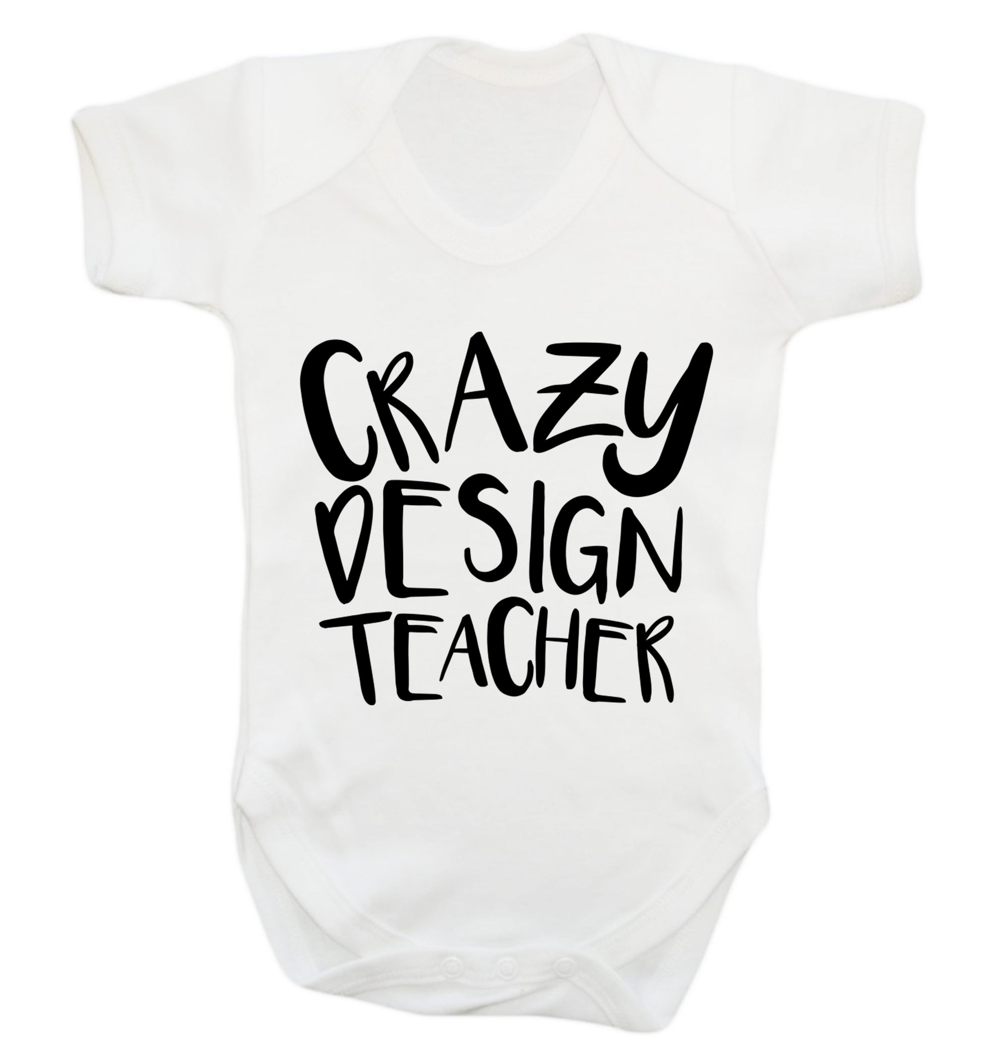 Crazy design teacher Baby Vest white 18-24 months