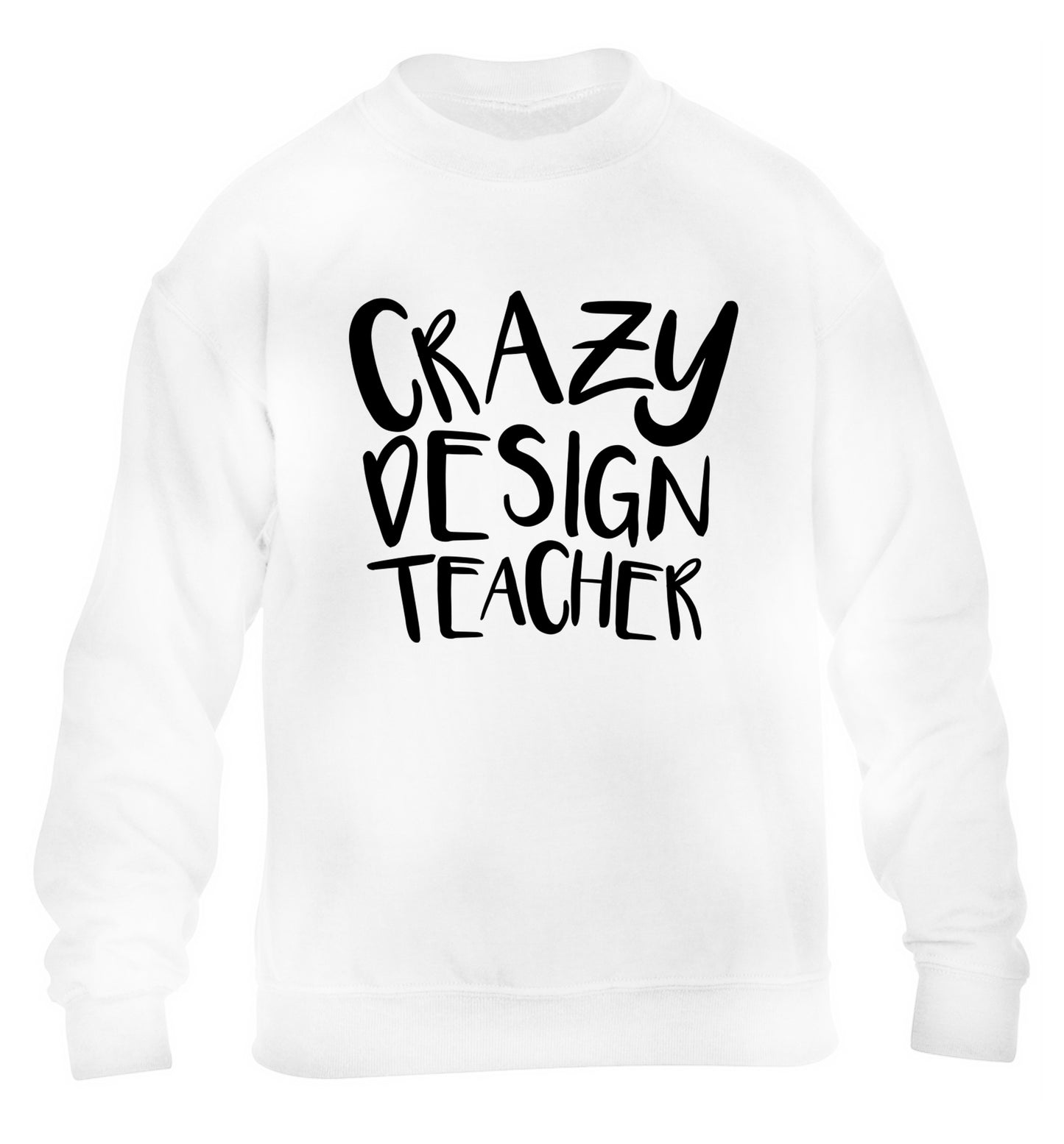 Crazy design teacher children's white sweater 12-13 Years