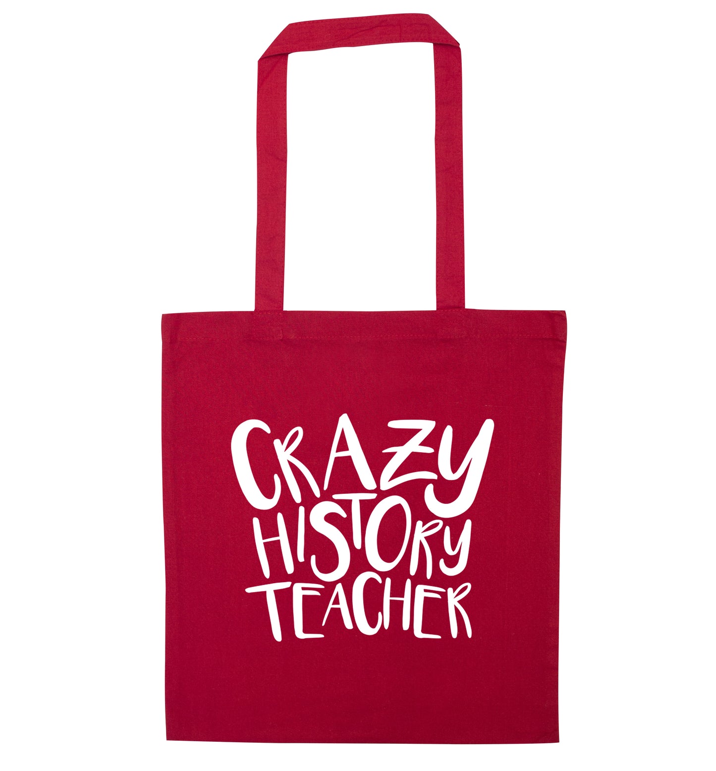 Crazy history teacher red tote bag