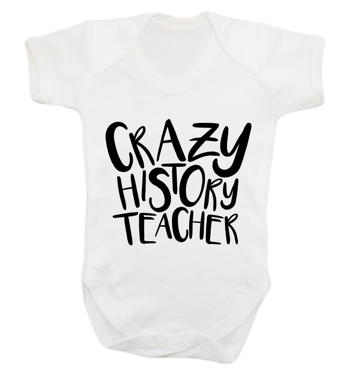 Crazy history teacher Baby Vest white 18-24 months