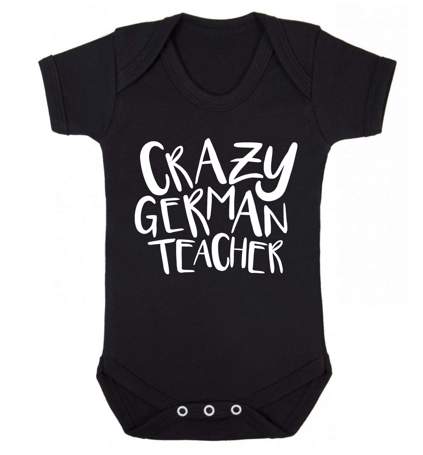 Crazy german teacher Baby Vest black 18-24 months