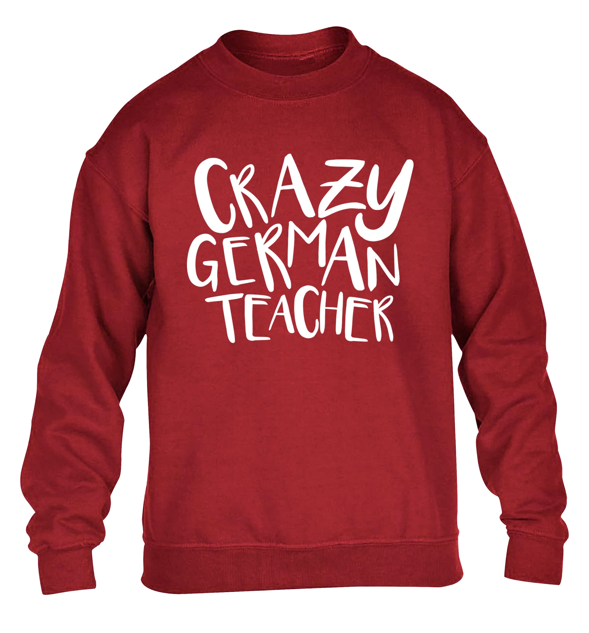 Crazy german teacher children's grey sweater 12-13 Years