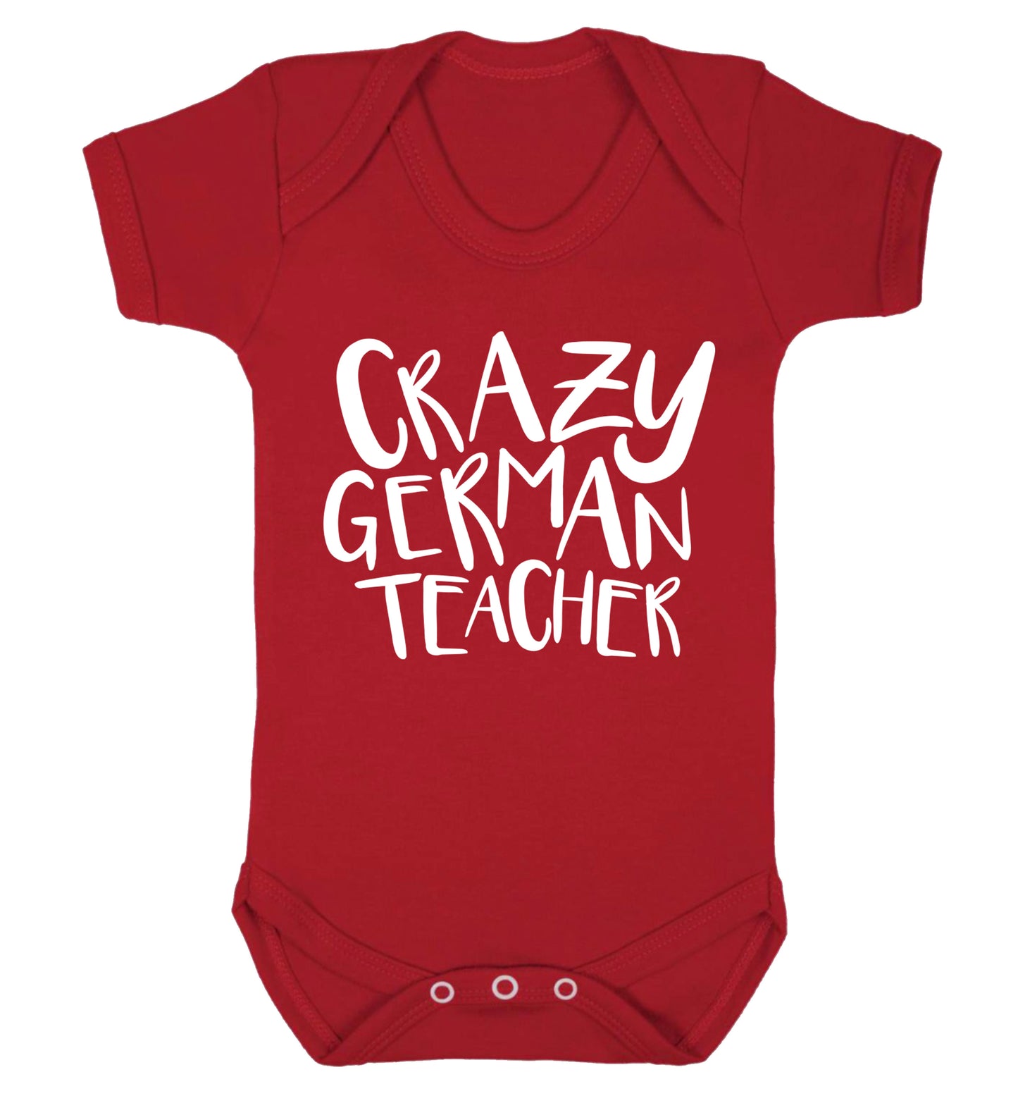 Crazy german teacher Baby Vest red 18-24 months