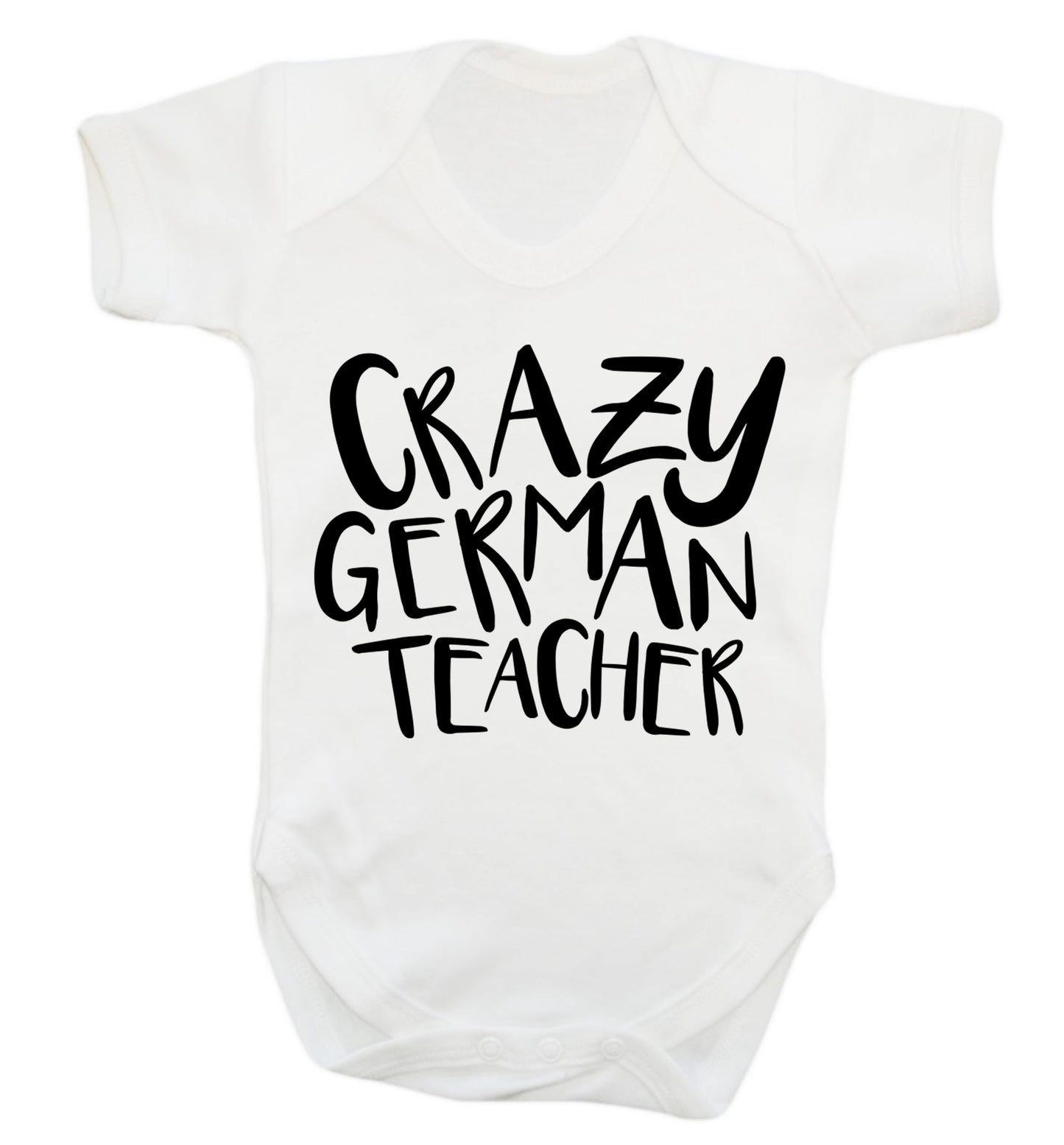 Crazy german teacher Baby Vest white 18-24 months