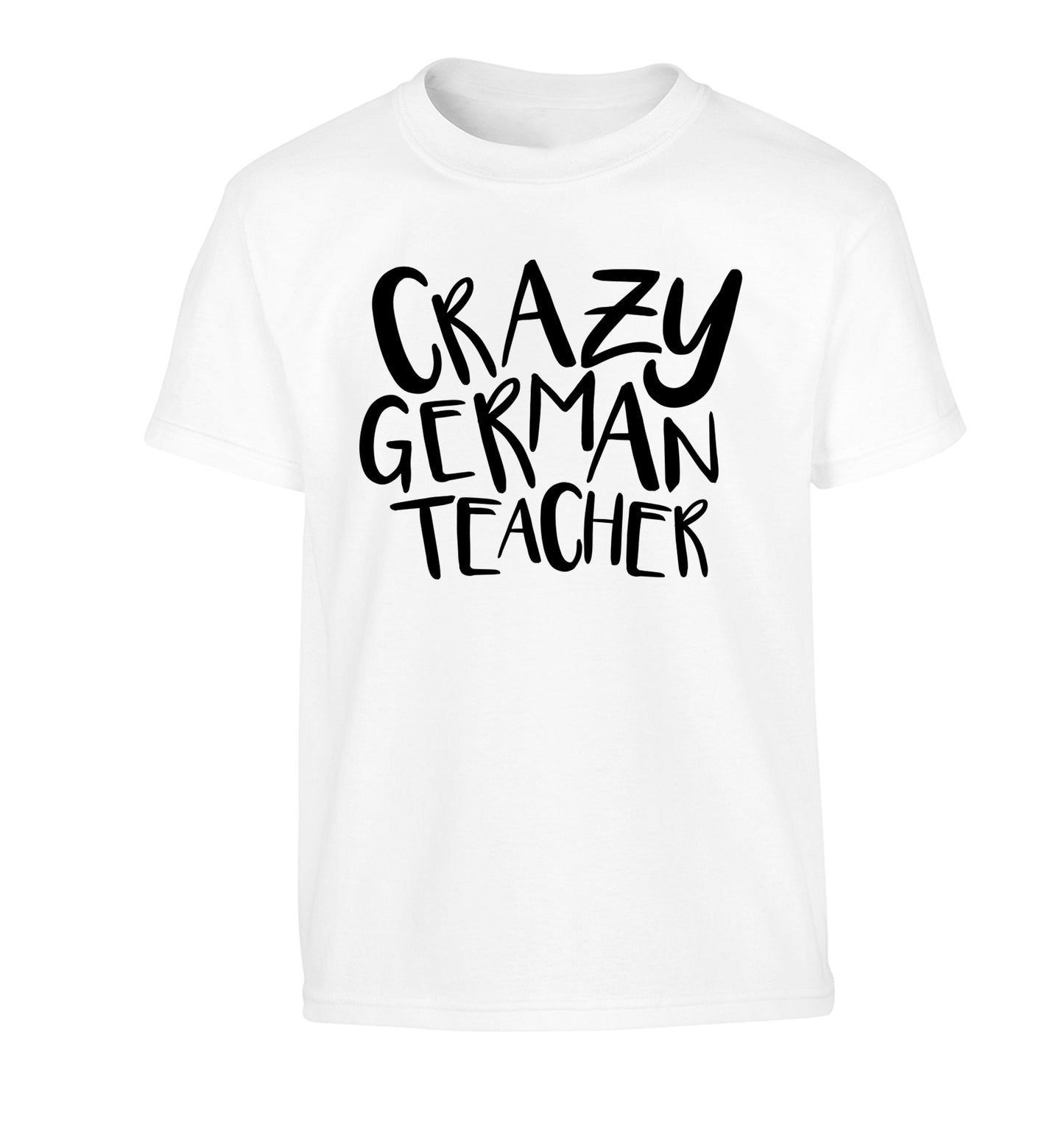 Crazy german teacher Children's white Tshirt 12-13 Years