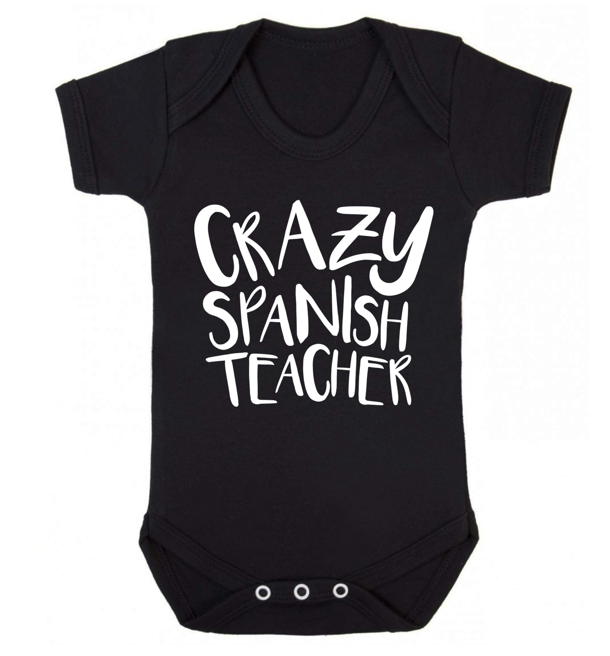 Crazy spanish teacher Baby Vest black 18-24 months