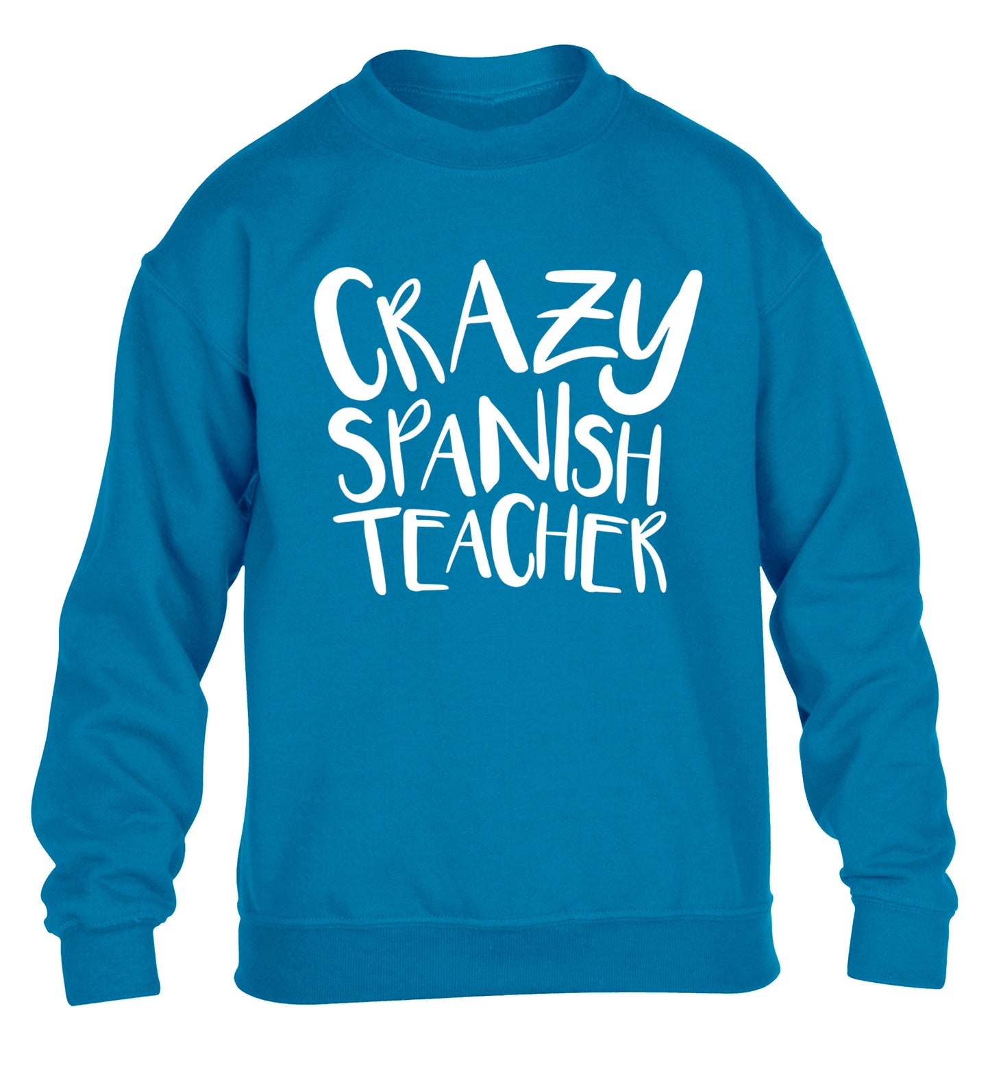 Crazy spanish teacher children's blue sweater 12-13 Years