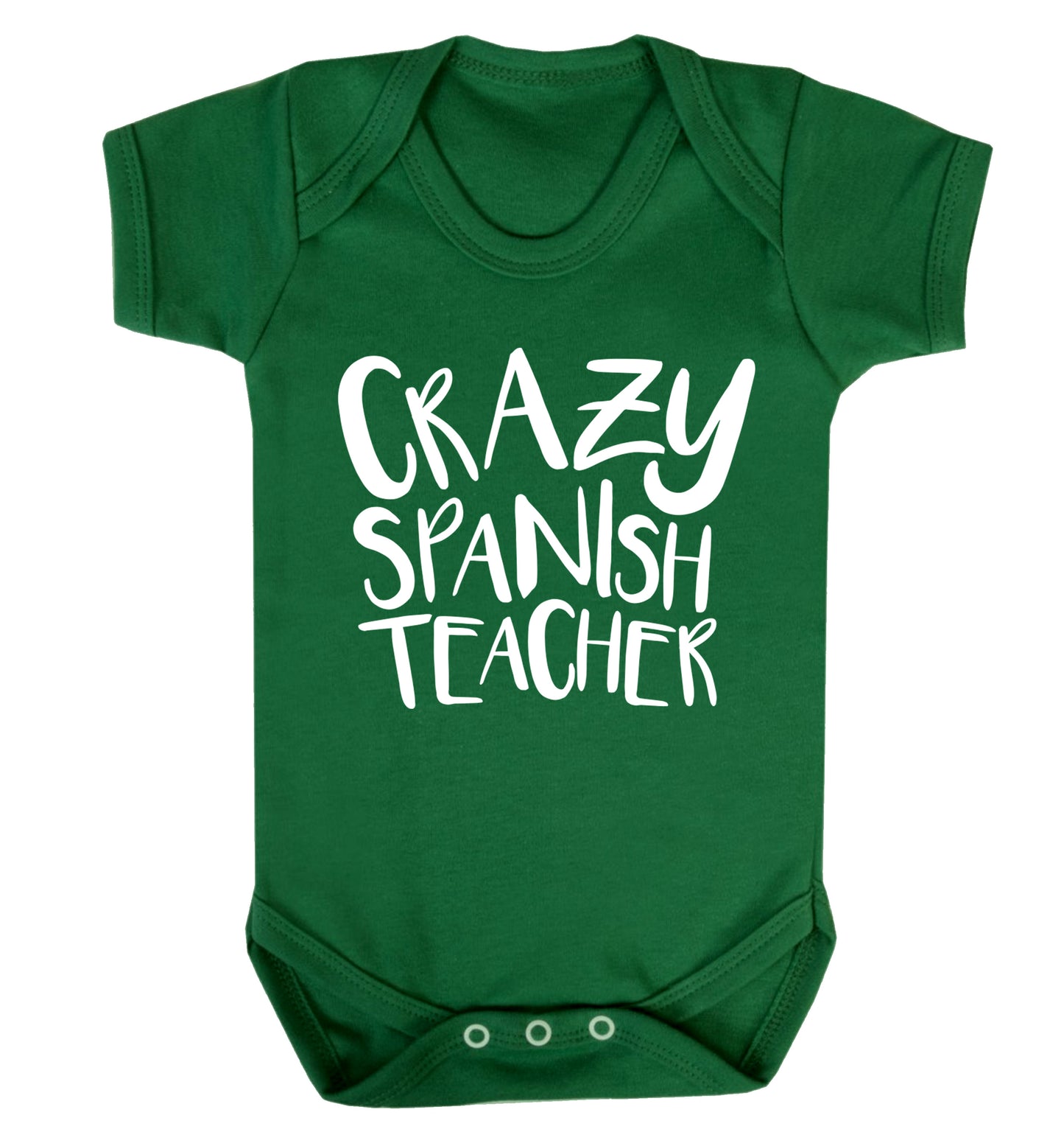 Crazy spanish teacher Baby Vest green 18-24 months