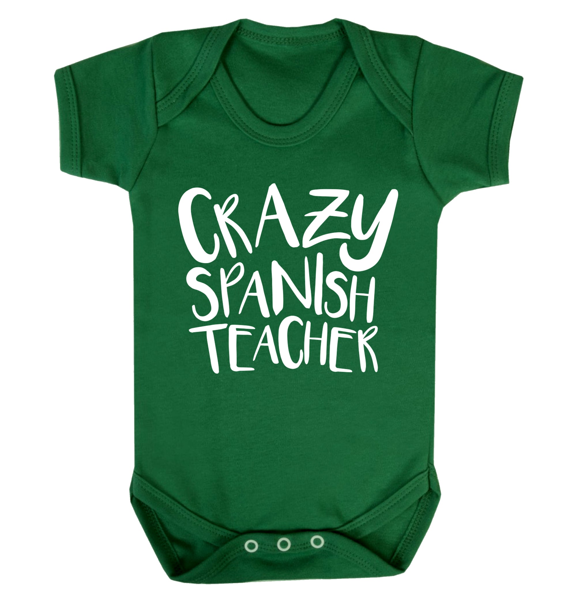 Crazy spanish teacher Baby Vest green 18-24 months