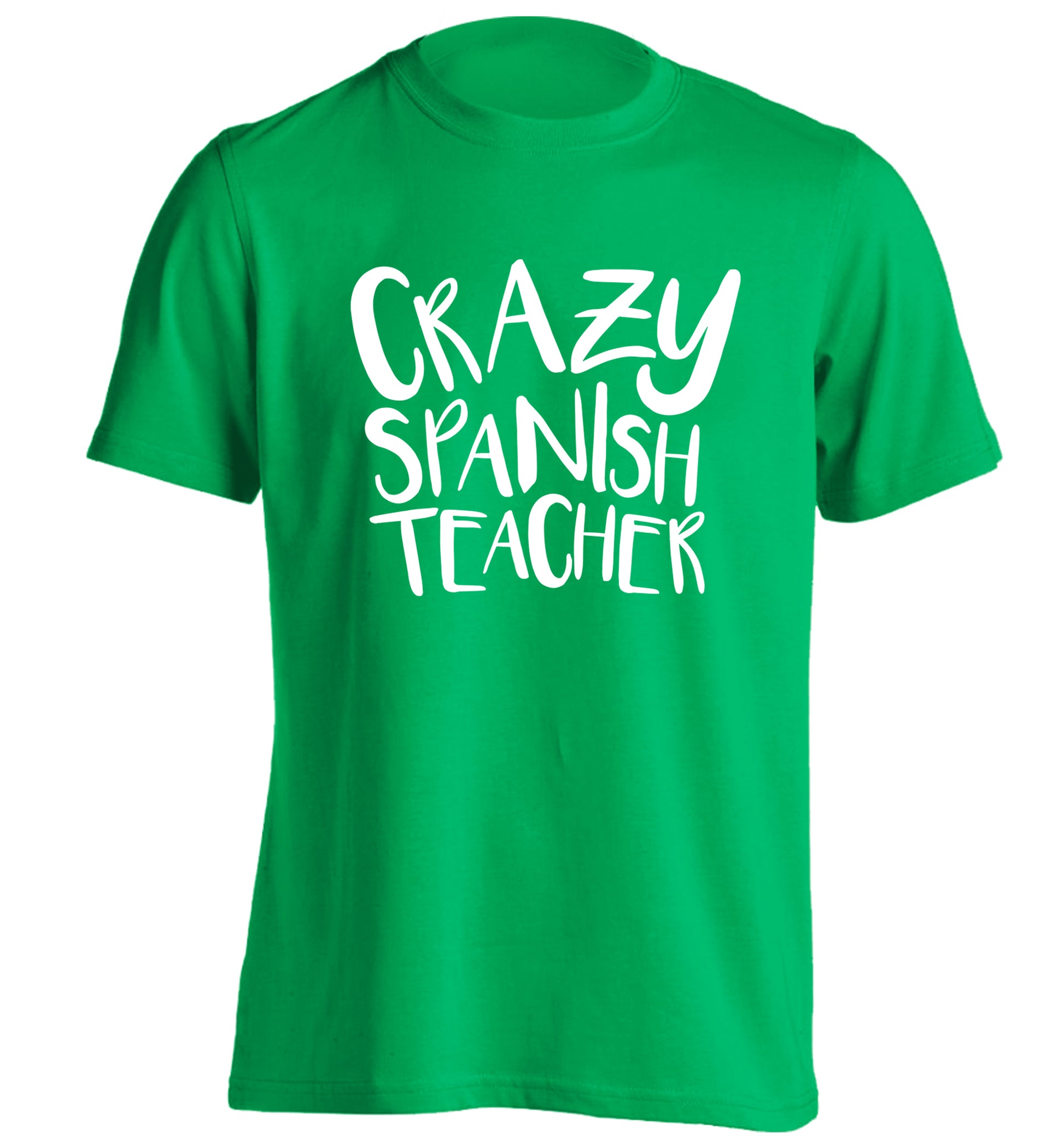 Crazy spanish teacher adults unisex green Tshirt 2XL