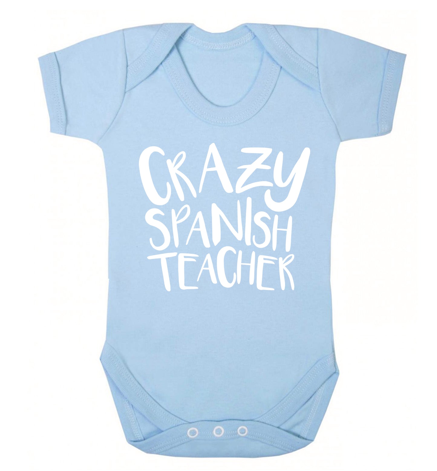 Crazy spanish teacher Baby Vest pale blue 18-24 months