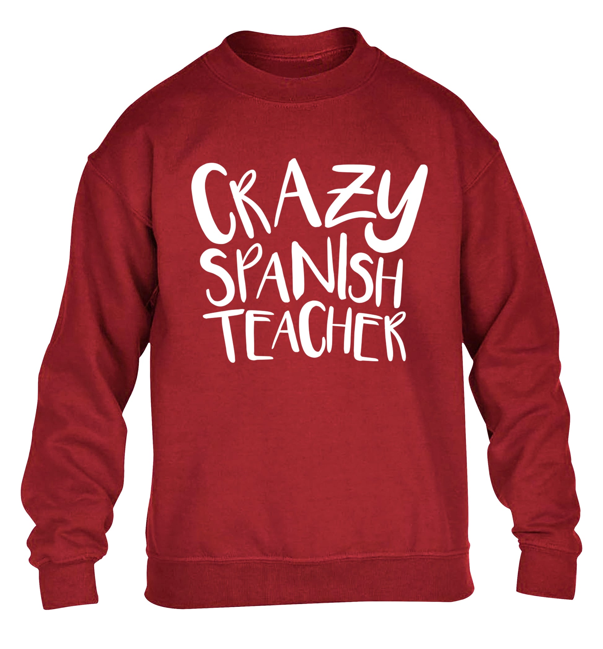 Crazy spanish teacher children's grey sweater 12-13 Years