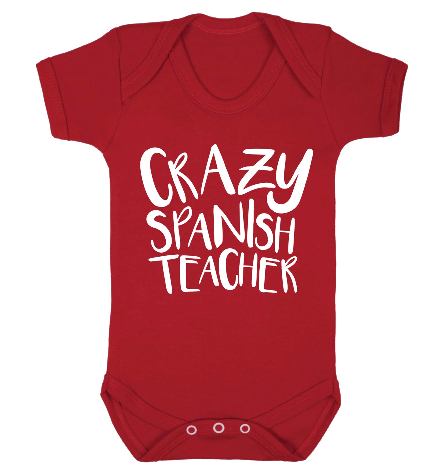 Crazy spanish teacher Baby Vest red 18-24 months