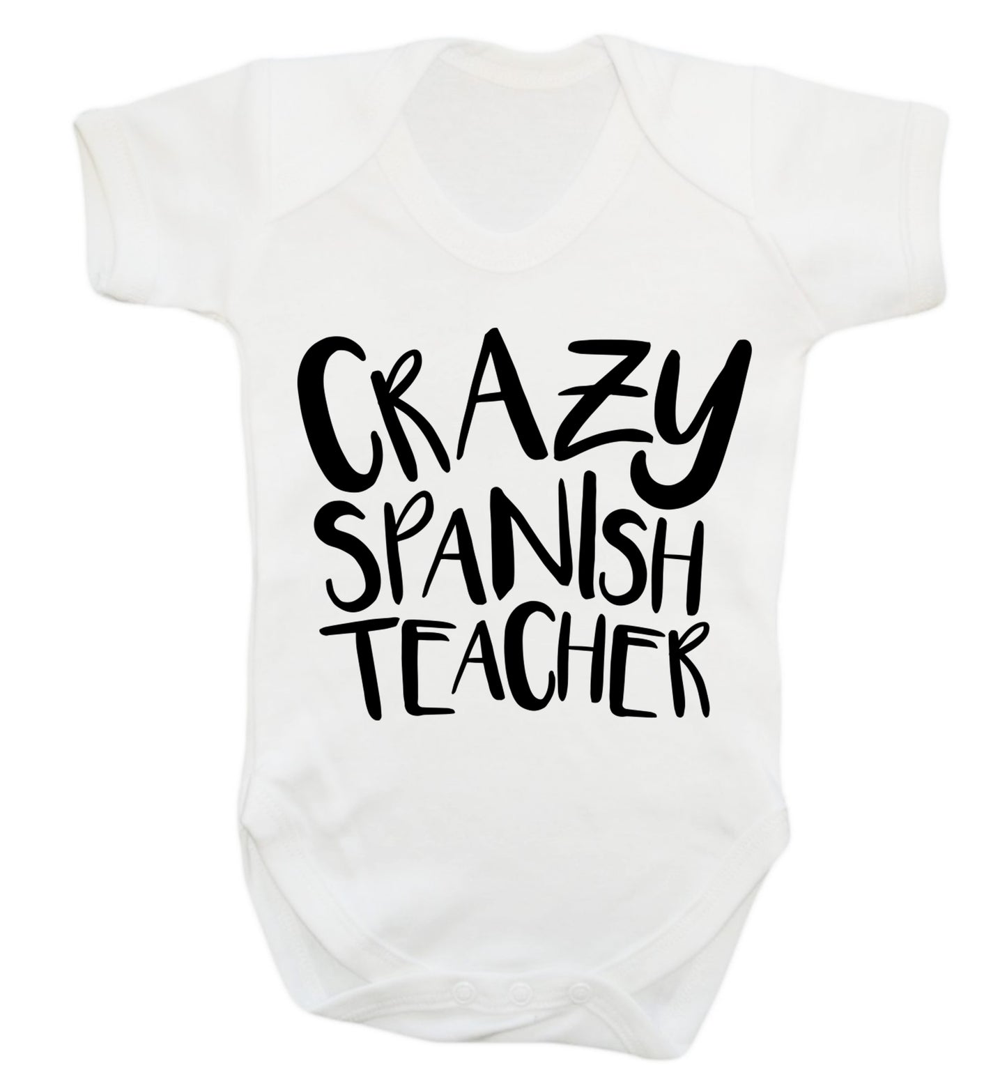 Crazy spanish teacher Baby Vest white 18-24 months