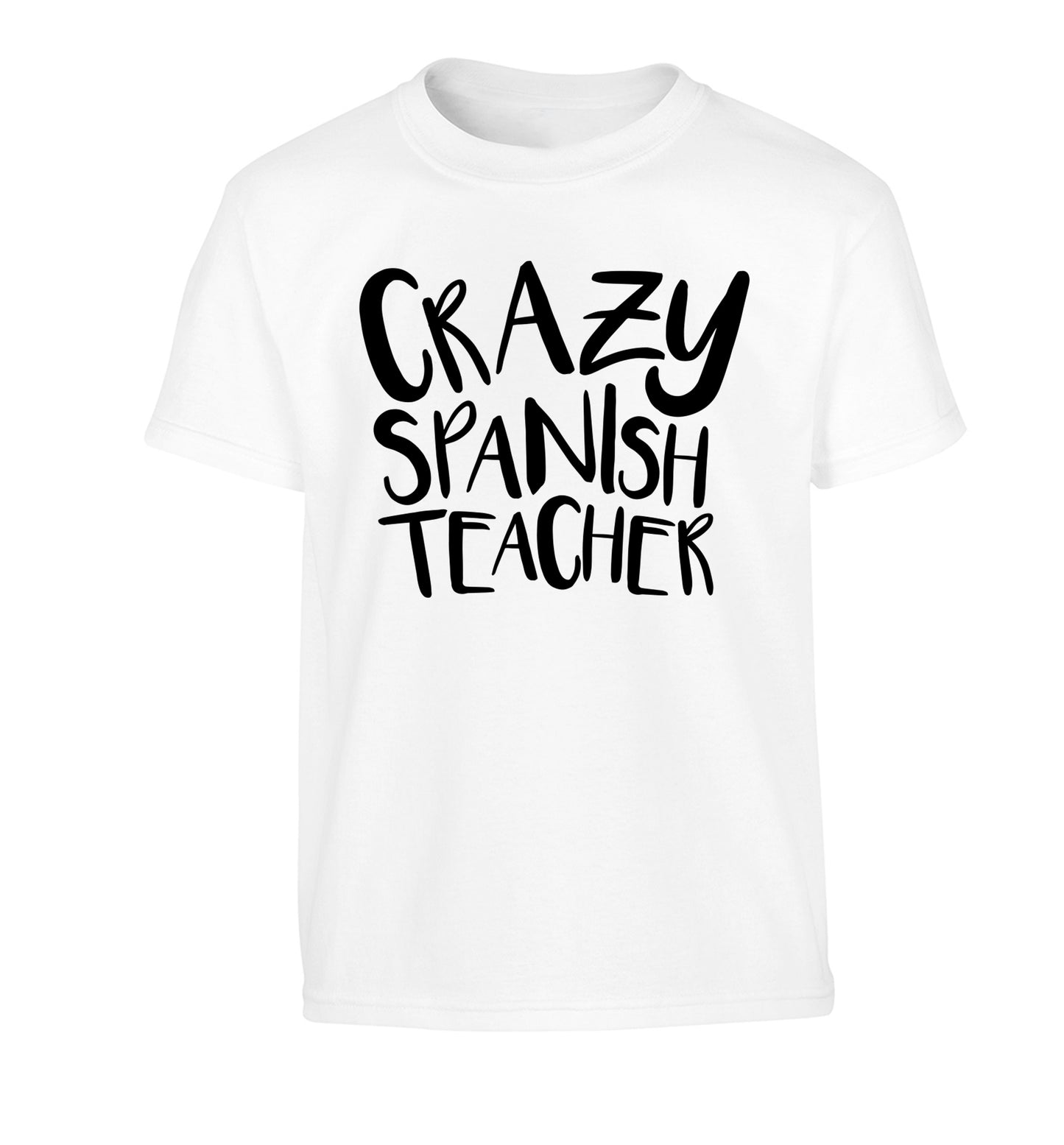 Crazy spanish teacher Children's white Tshirt 12-13 Years