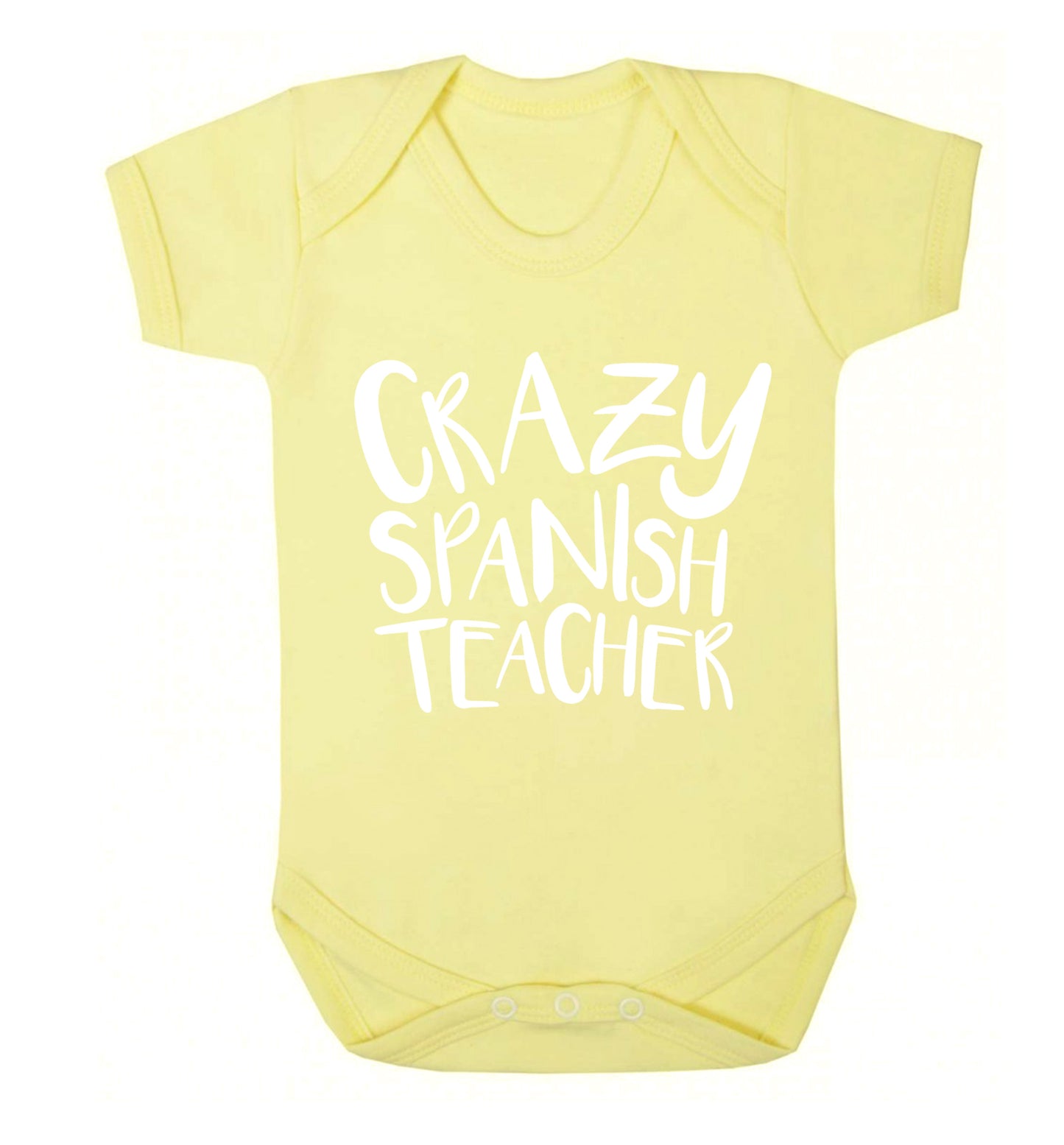 Crazy spanish teacher Baby Vest pale yellow 18-24 months