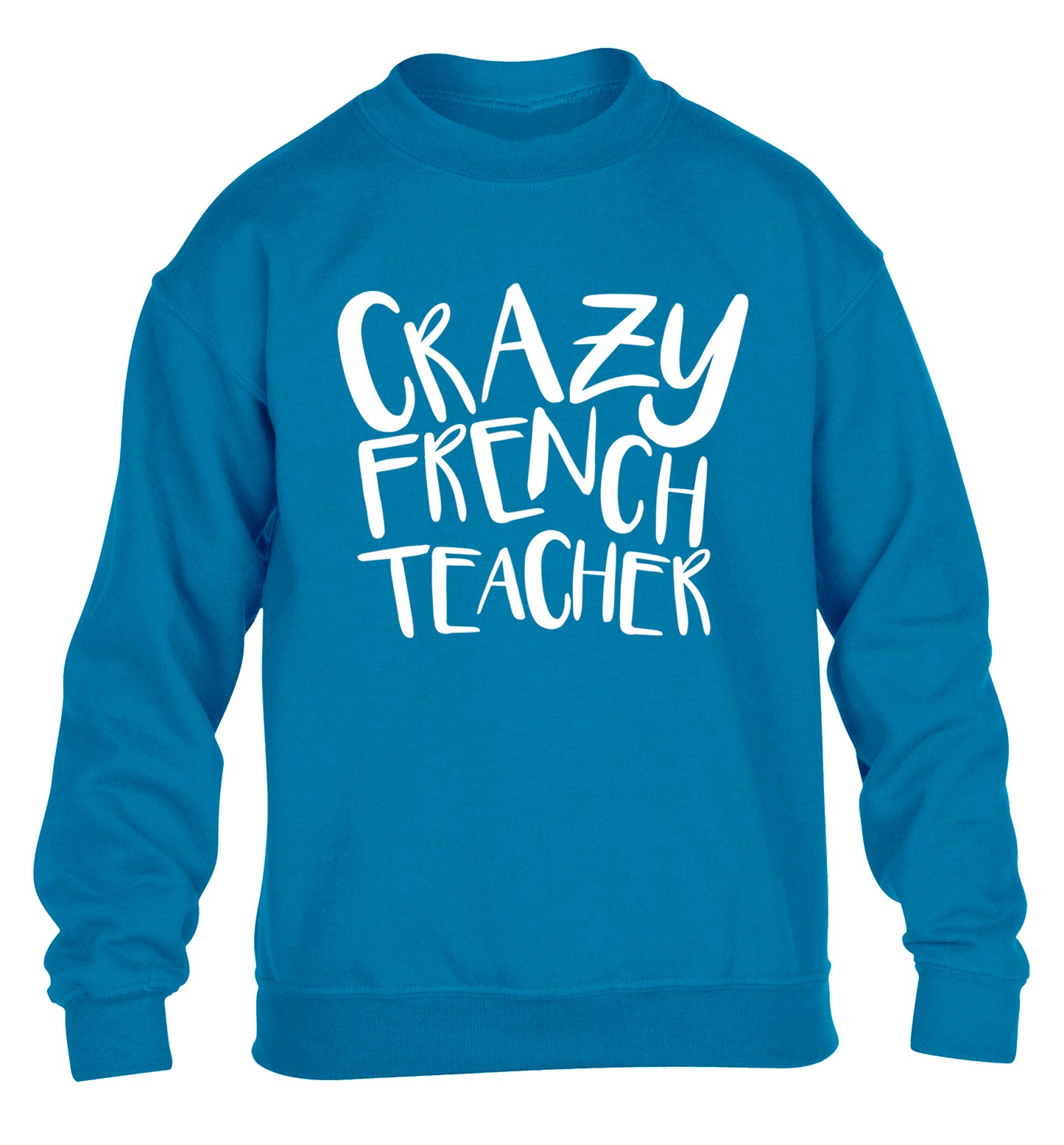 Crazy french teacher children's blue sweater 12-13 Years