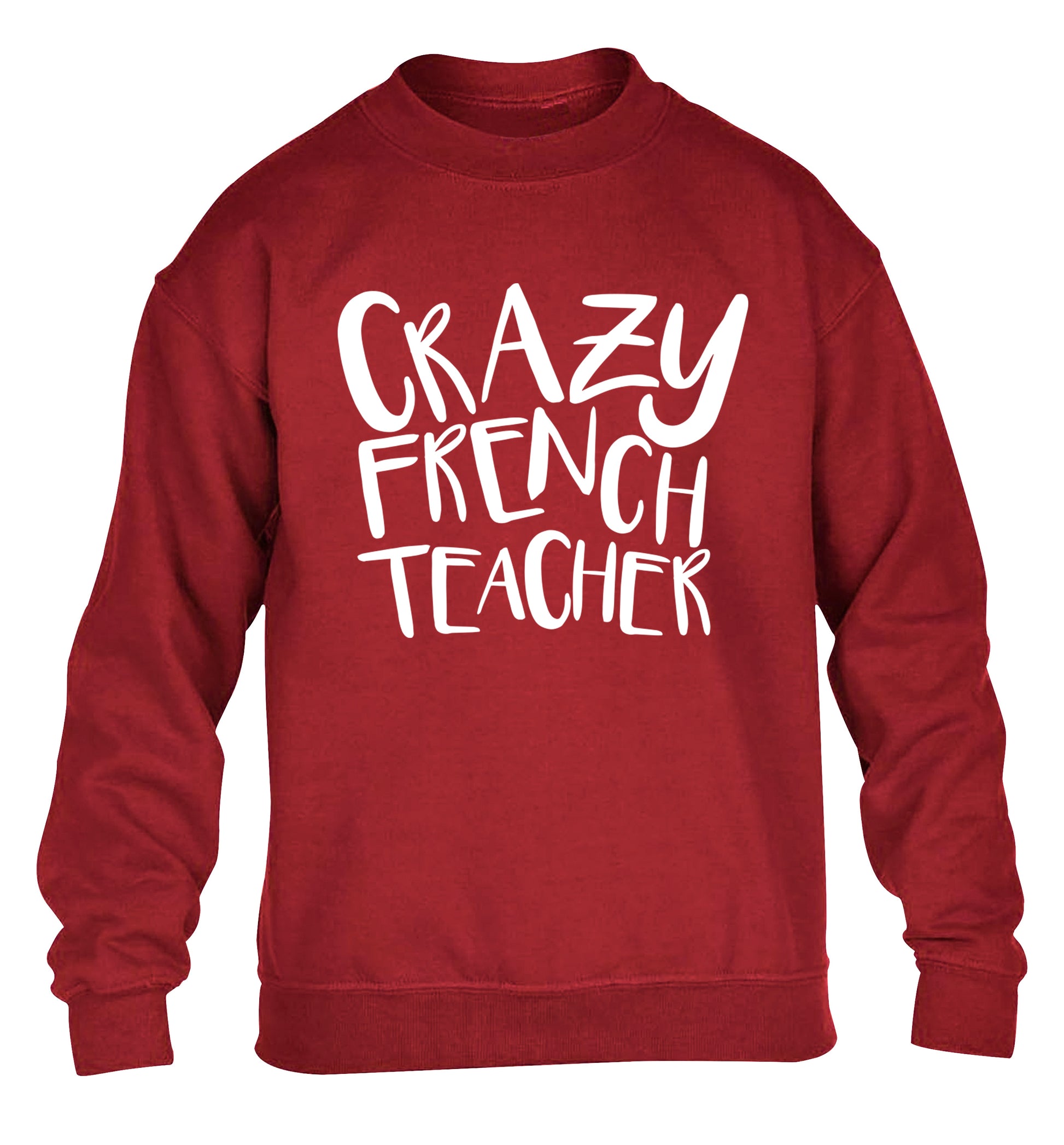 Crazy french teacher children's grey sweater 12-13 Years