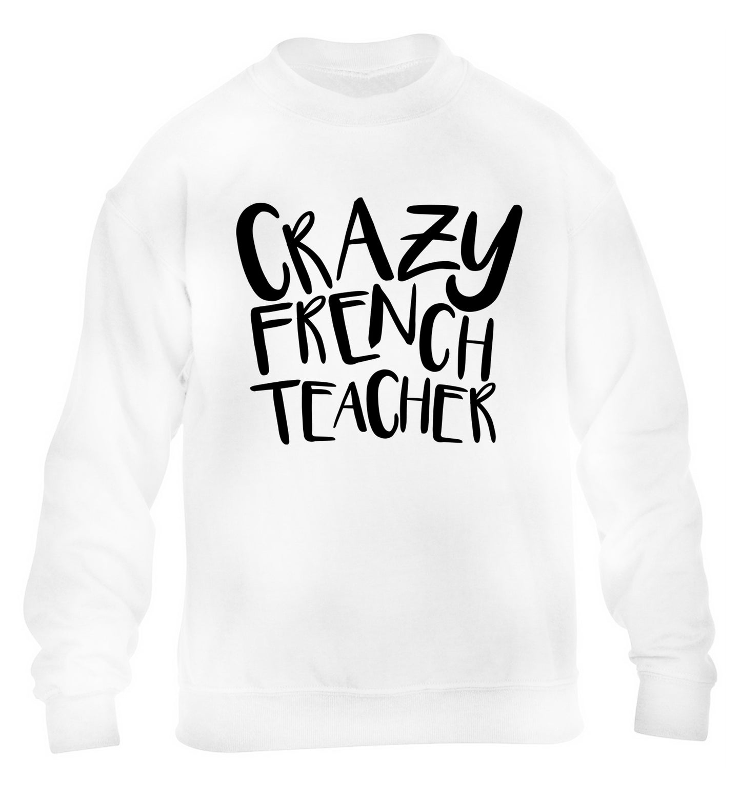 Crazy french teacher children's white sweater 12-13 Years