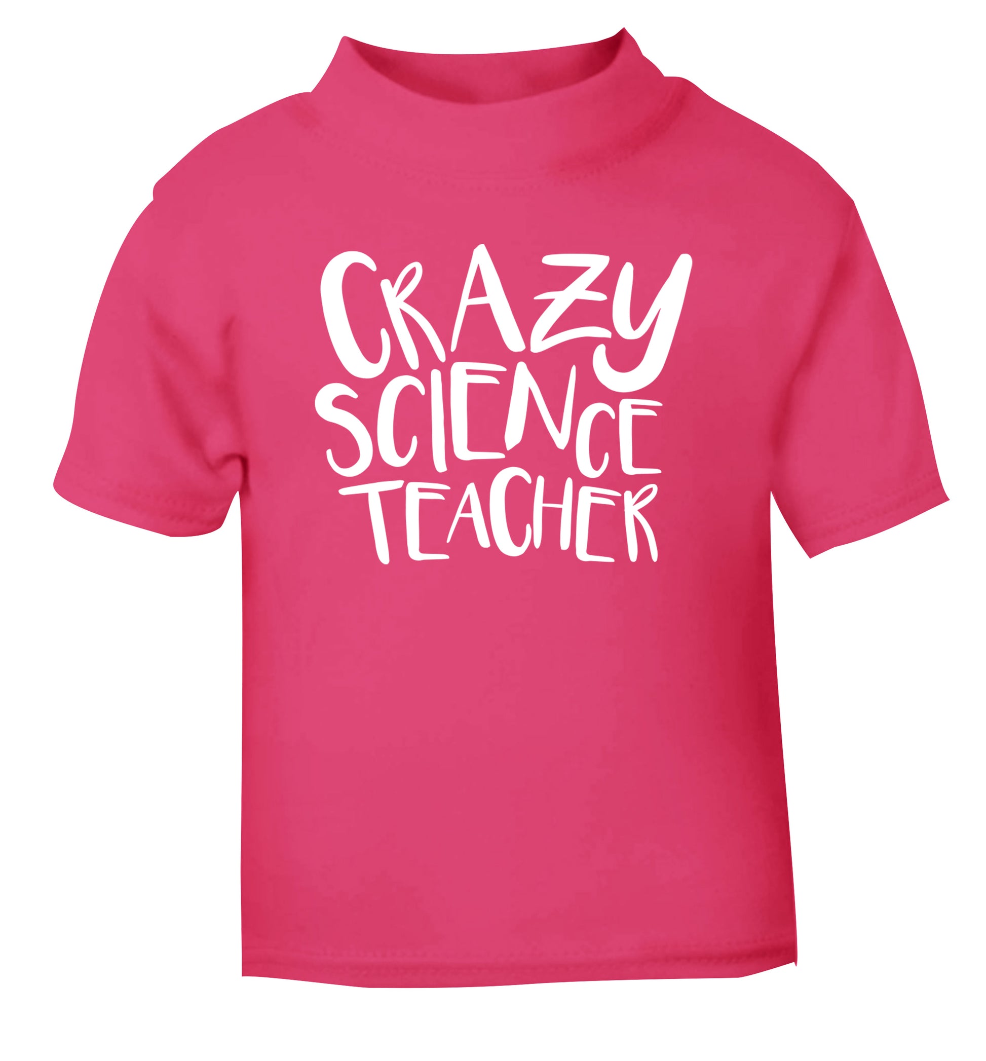 Crazy science teacher pink Baby Toddler Tshirt 2 Years