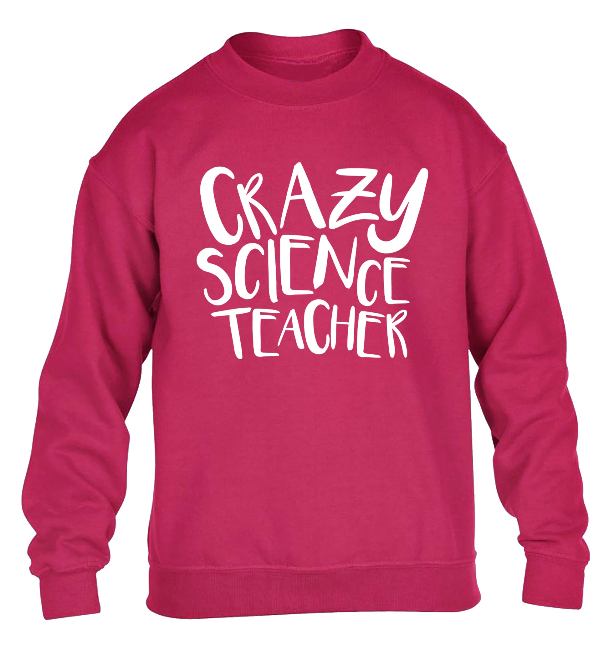 Crazy science teacher children's pink sweater 12-13 Years