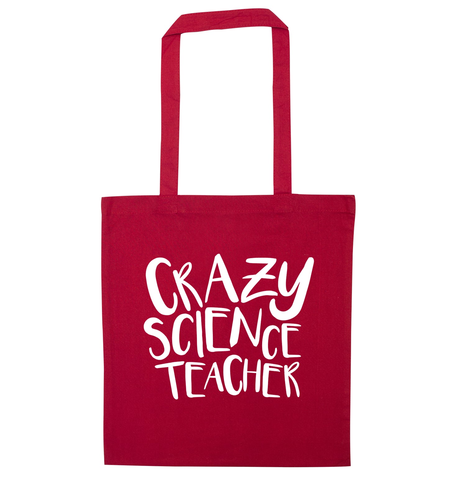 Crazy science teacher red tote bag