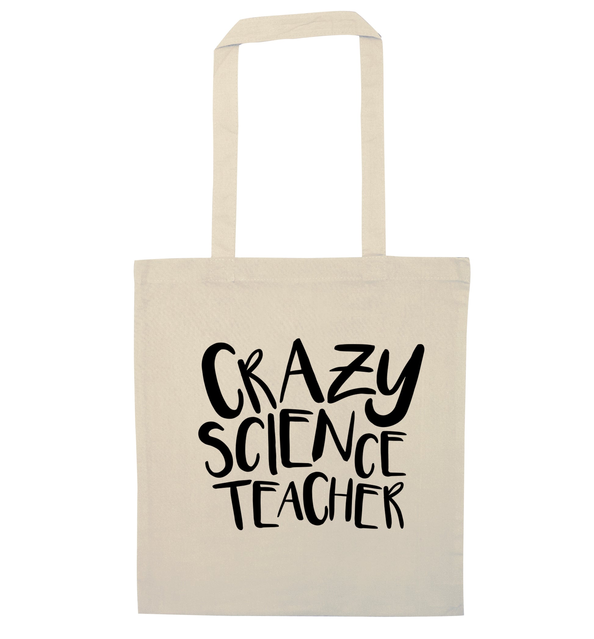 Crazy science teacher natural tote bag