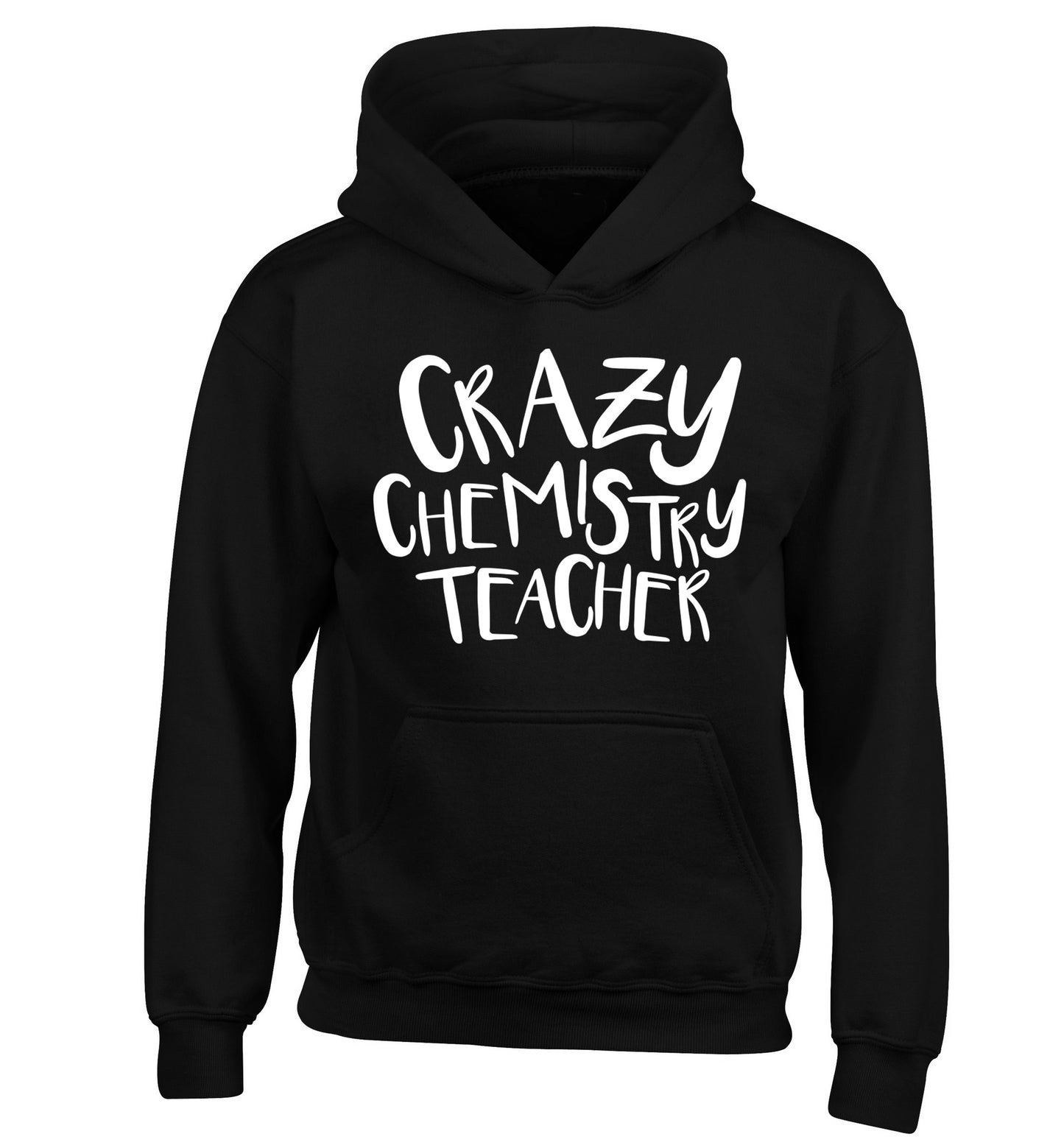 Crazy chemistry teacher children's black hoodie 12-13 Years