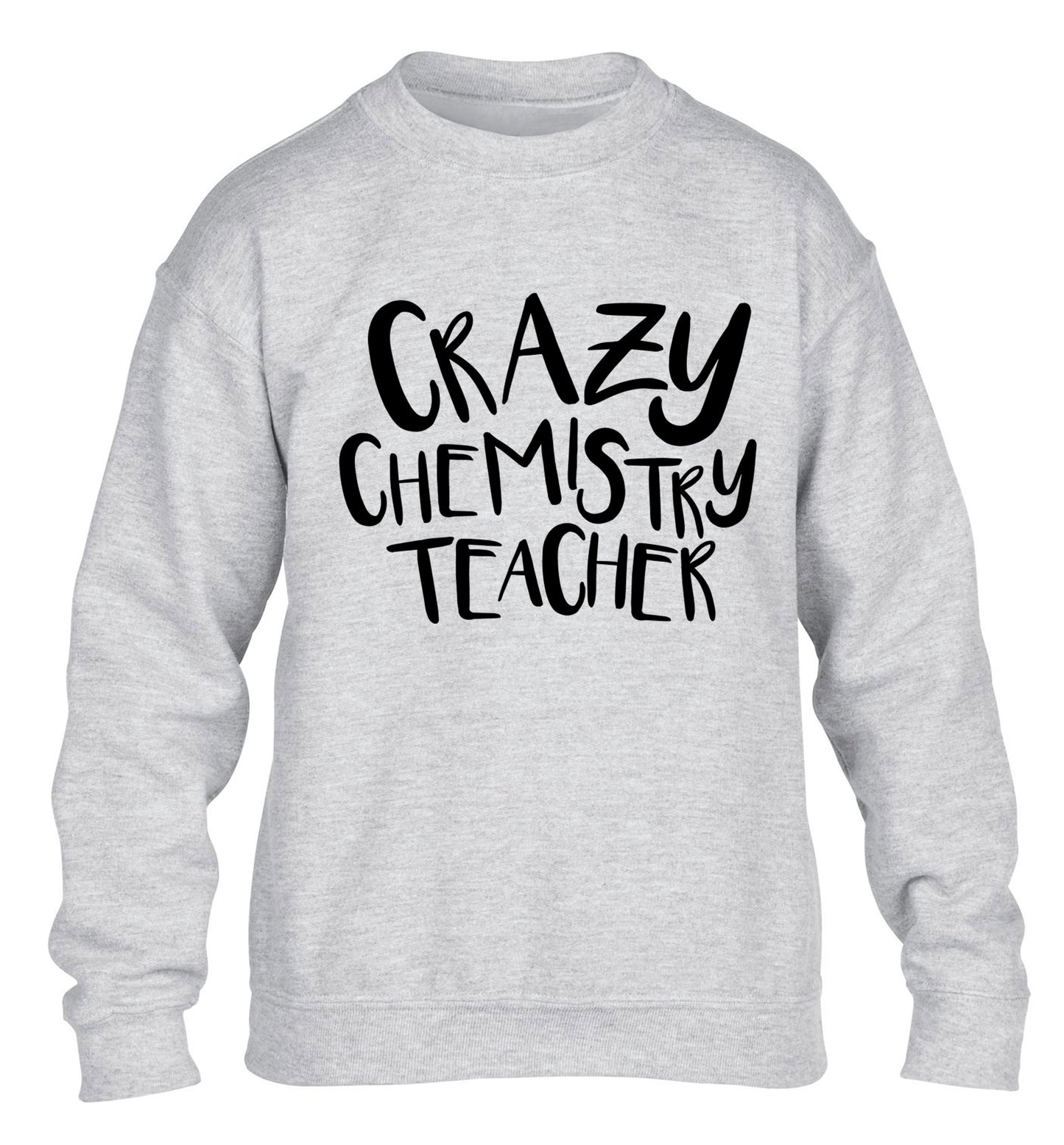 Crazy chemistry teacher children's grey sweater 12-13 Years