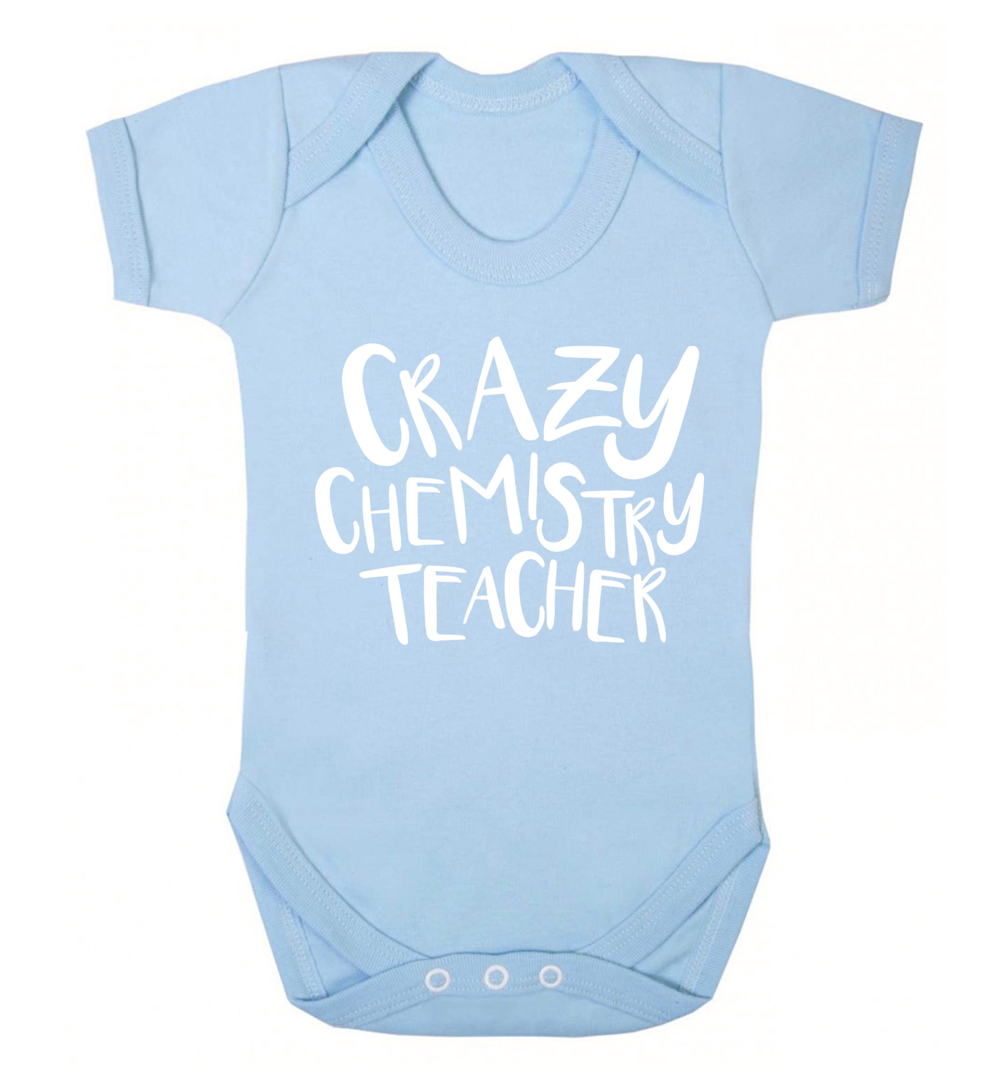 Crazy chemistry teacher Baby Vest pale blue 18-24 months