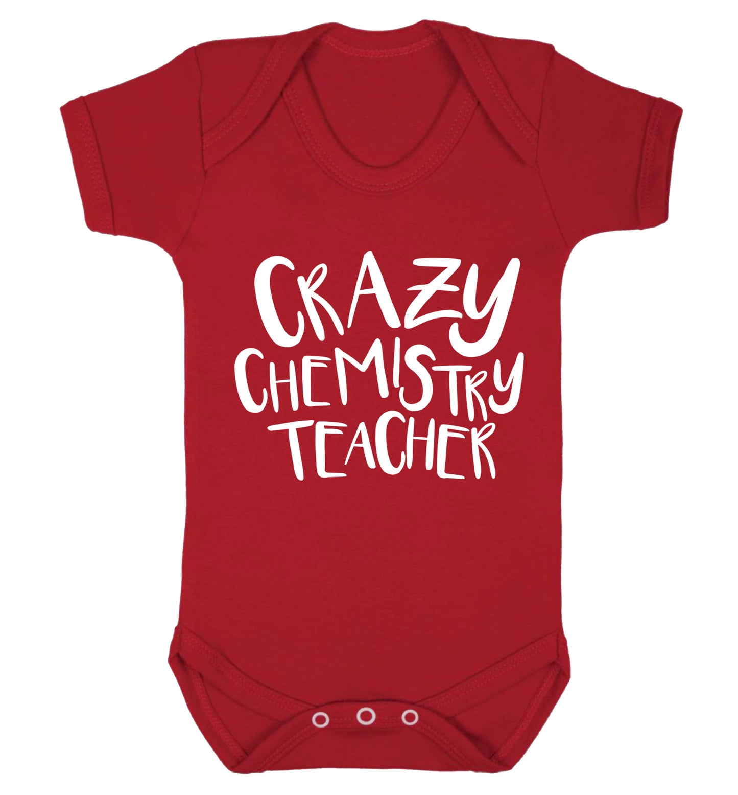 Crazy chemistry teacher Baby Vest red 18-24 months