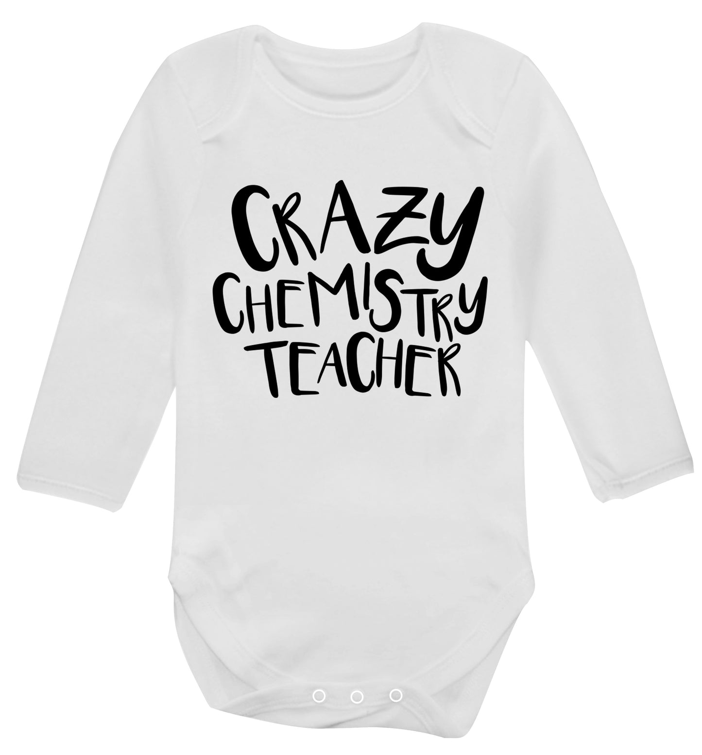 Crazy chemistry teacher Baby Vest long sleeved white 6-12 months