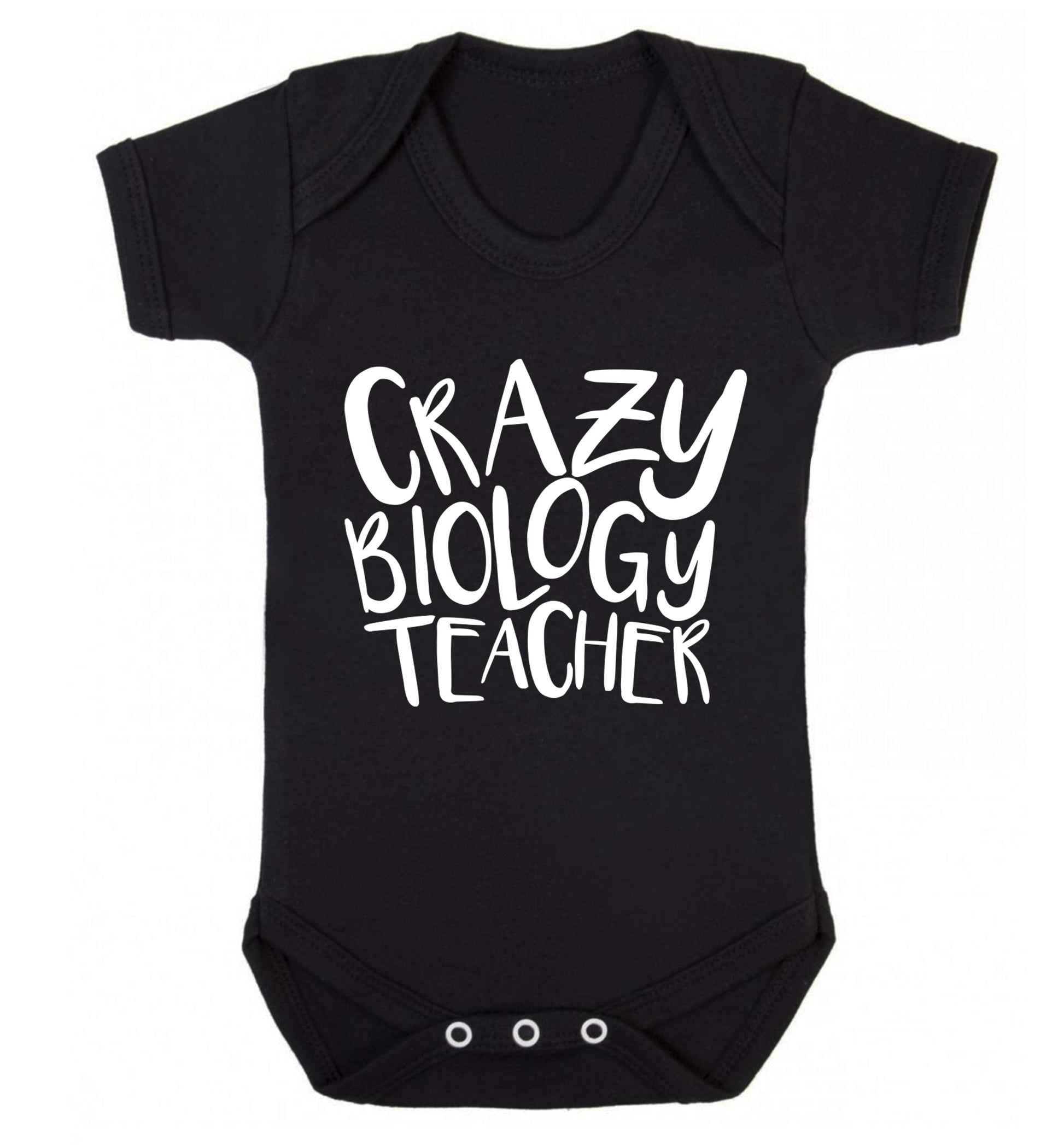 Crazy biology teacher Baby Vest black 18-24 months