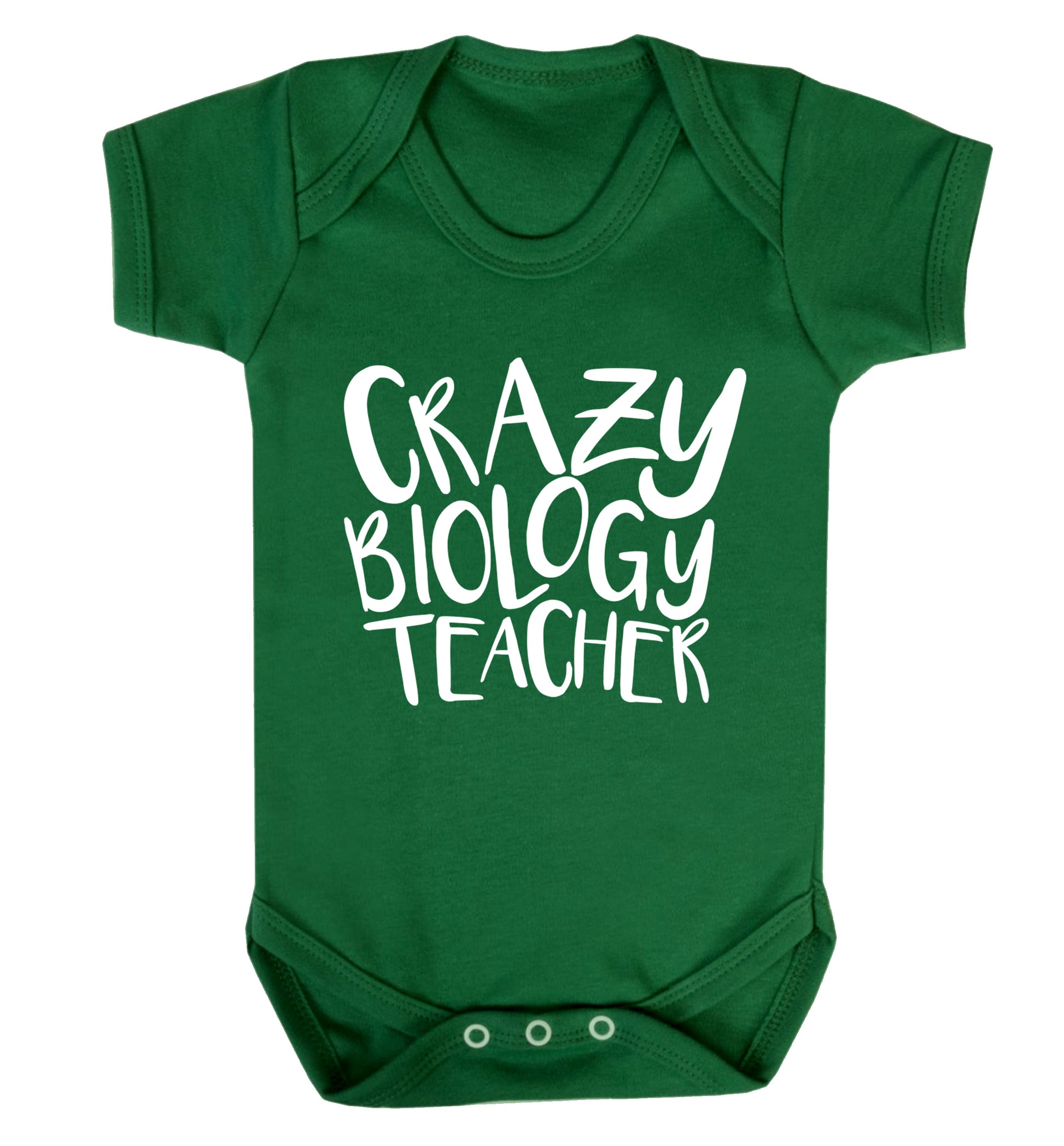 Crazy biology teacher Baby Vest green 18-24 months