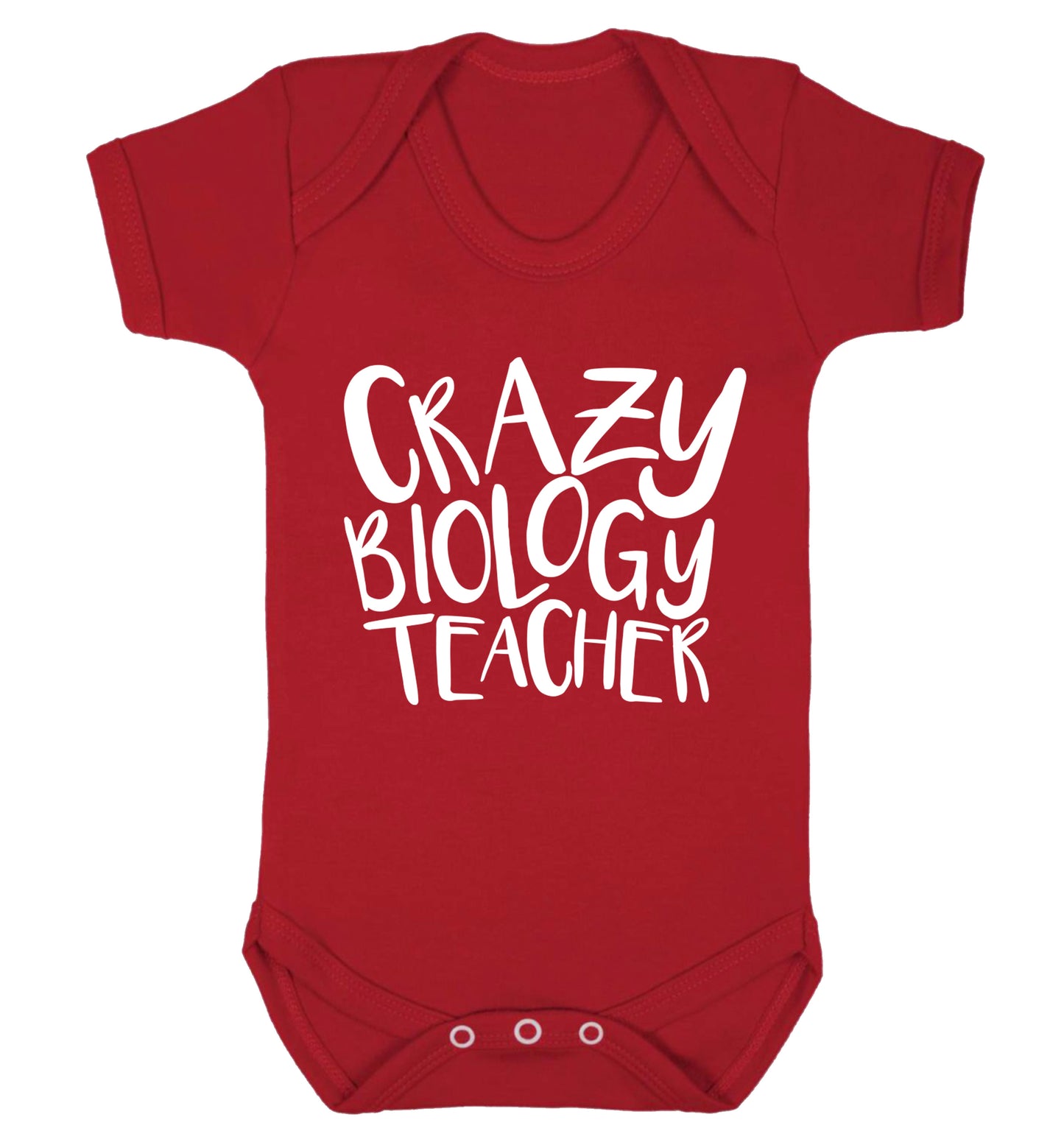 Crazy biology teacher Baby Vest red 18-24 months