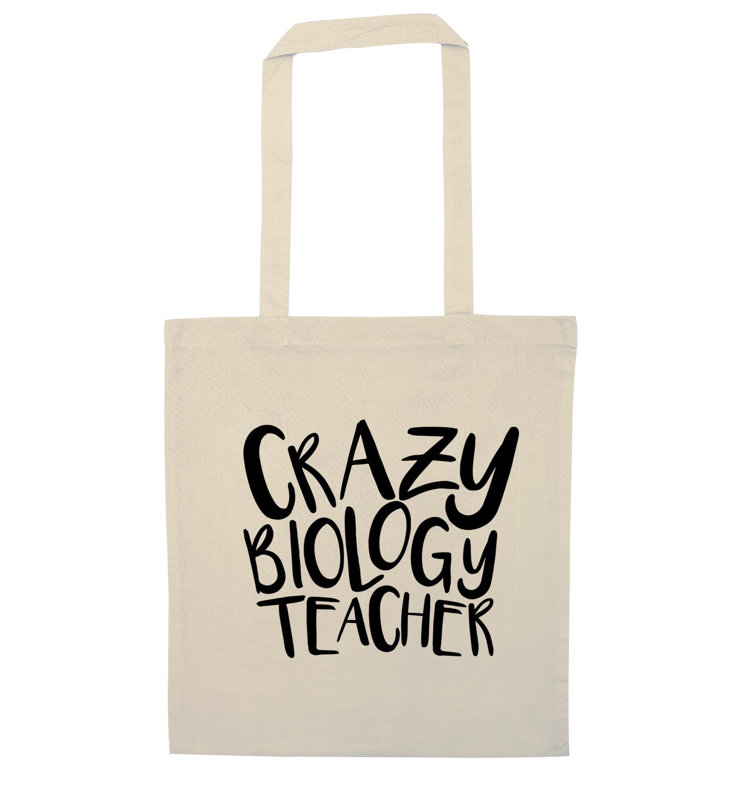 Crazy biology teacher natural tote bag