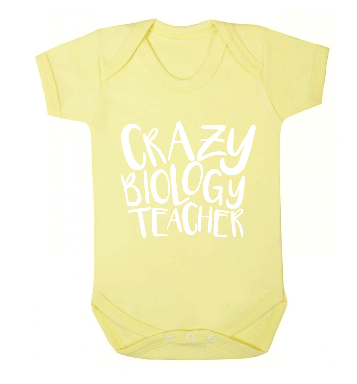 Crazy biology teacher Baby Vest pale yellow 18-24 months