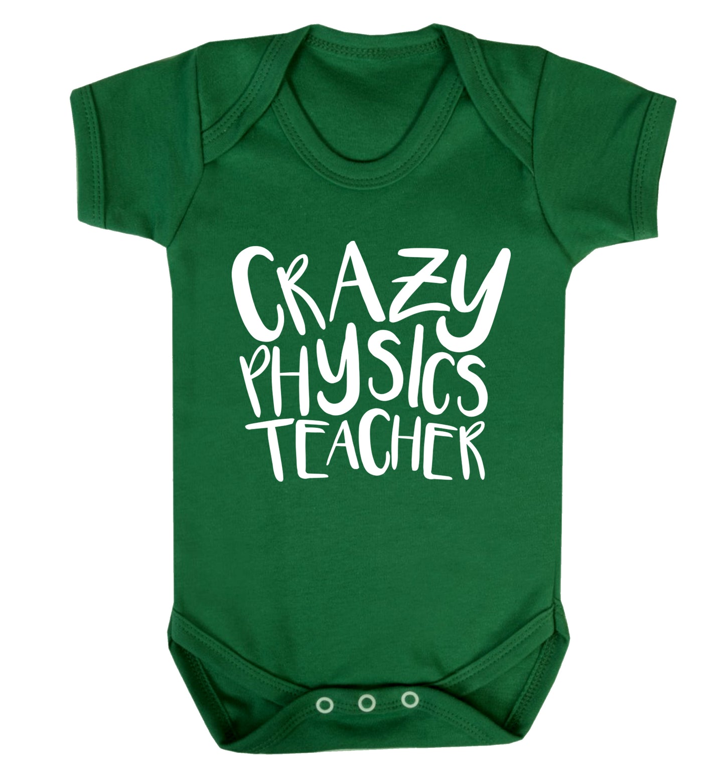 Crazy physics teacher Baby Vest green 18-24 months