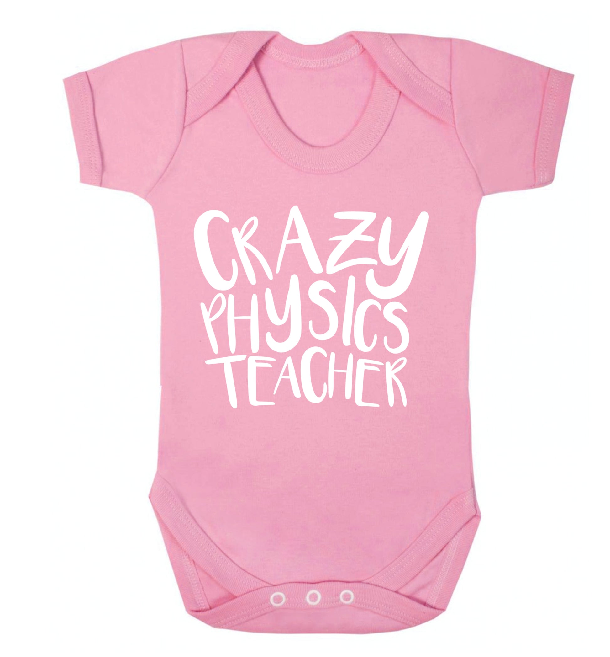 Crazy physics teacher Baby Vest pale pink 18-24 months