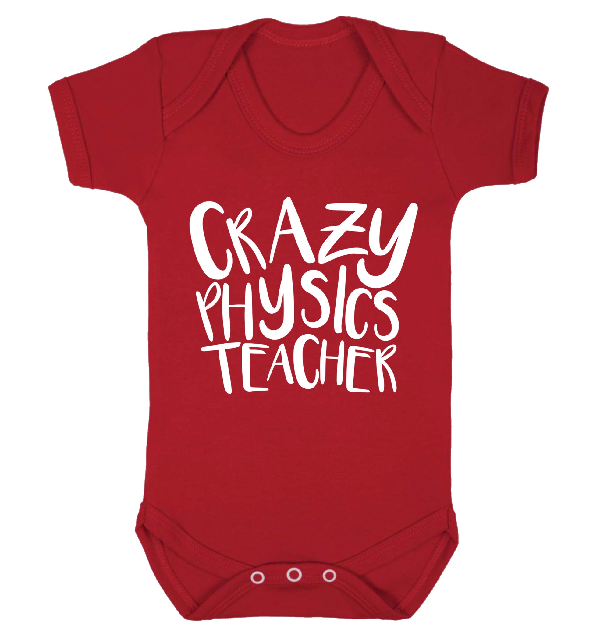 Crazy physics teacher Baby Vest red 18-24 months