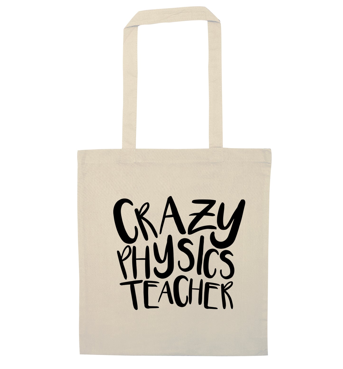 Crazy physics teacher natural tote bag