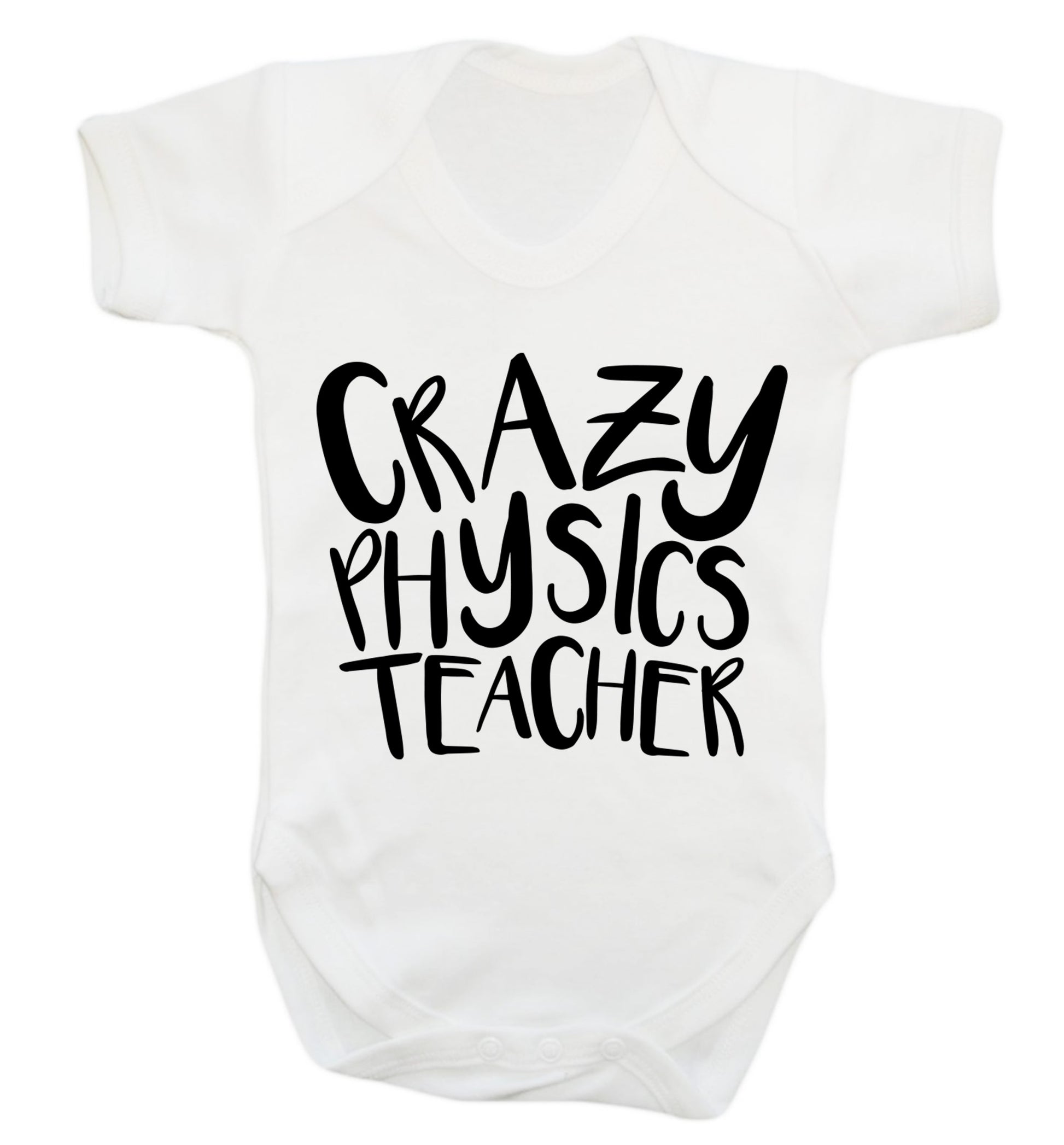 Crazy physics teacher Baby Vest white 18-24 months