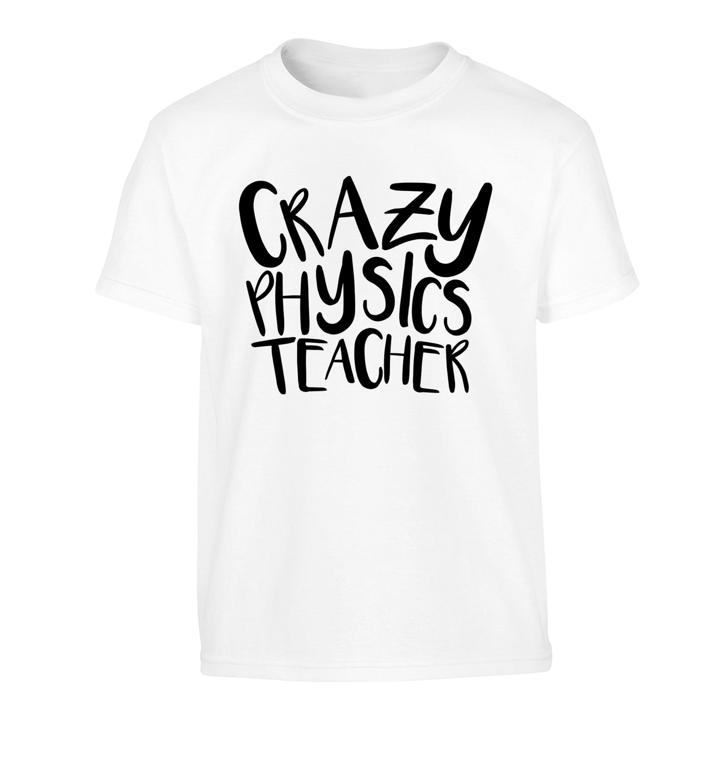 Crazy physics teacher Children's white Tshirt 12-13 Years